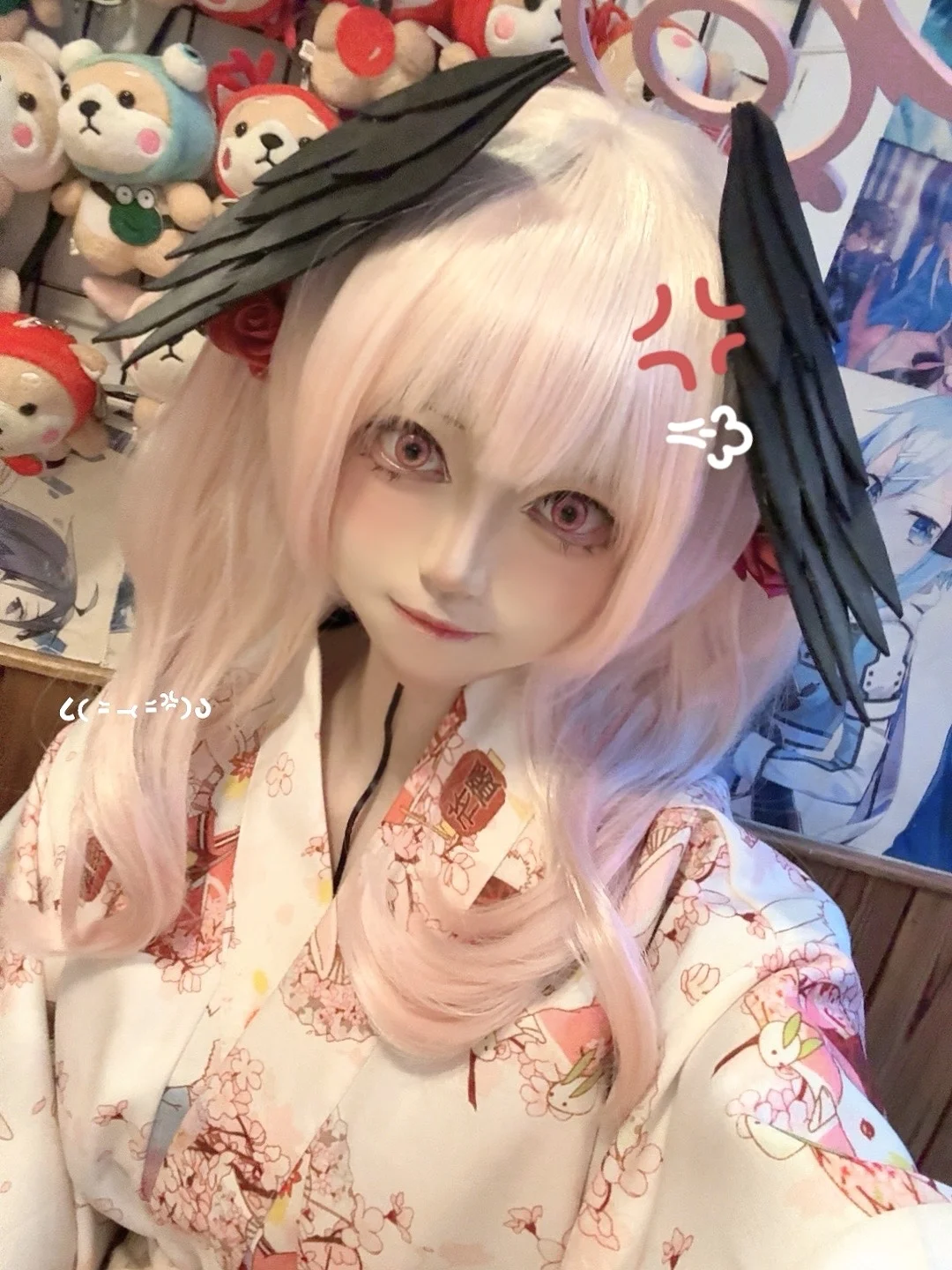 【下江小春cos】蔚蓝档案和服私设的生日贺图 - 第 3 张