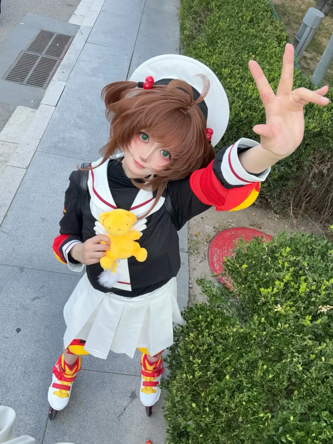 【Sakura cosplay】Cardcaptor Sakura School Uniform & Roller Skating Outfit: Instantly Channeling Childhood Energy - Image 2