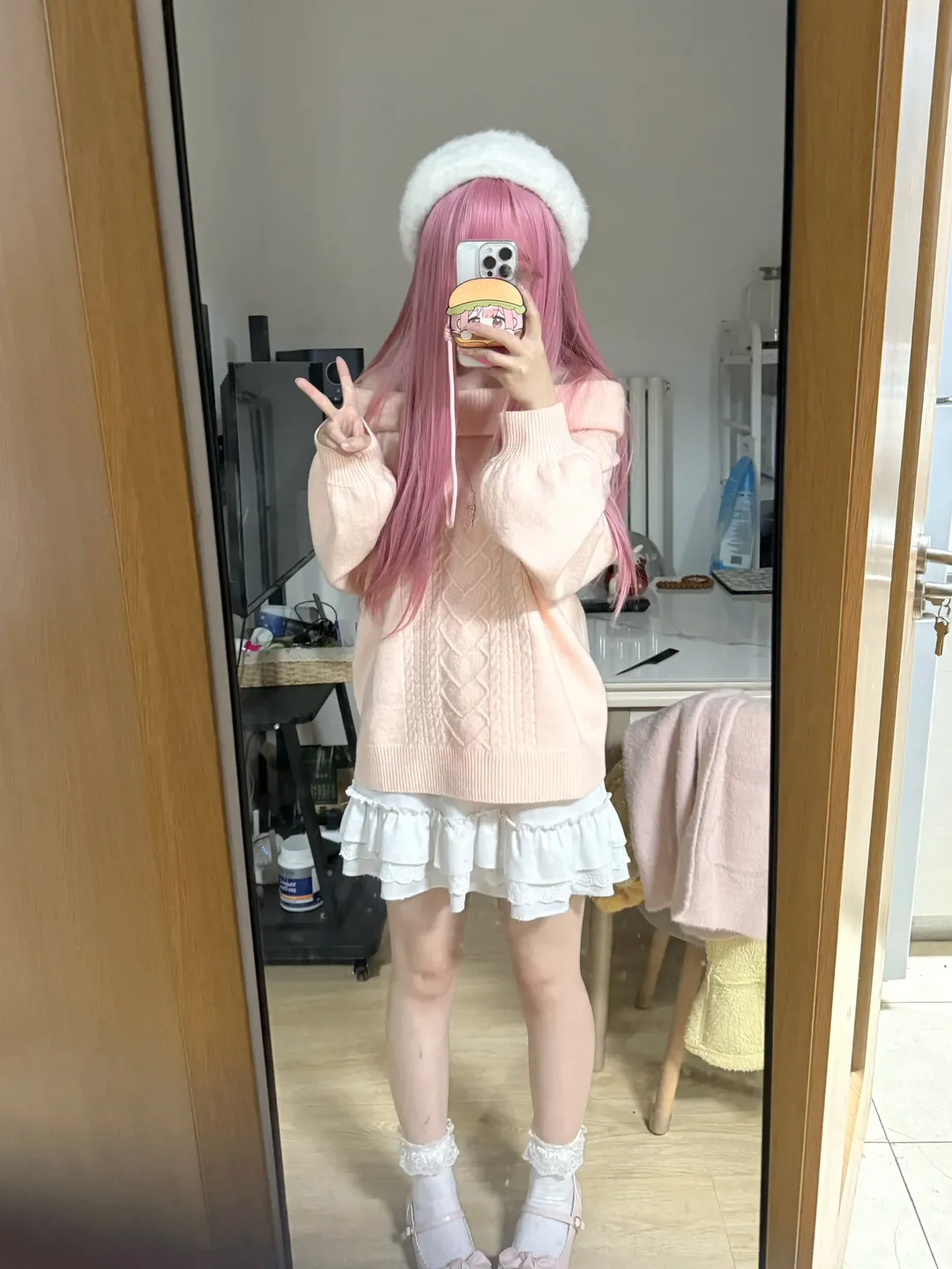【暖暖cos】冬日里的暖暖Nikki，粉色毛衣与冬恋奇迹 - 第 2 张