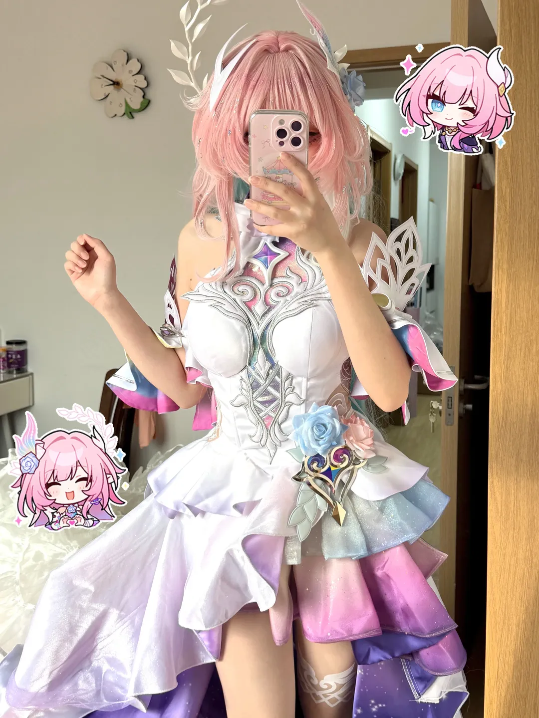 【キュレネ コスプレ】『崩壊：スターレイル』指切りのおまじない与ウェディングドレスのような試着感 - 1 枚目