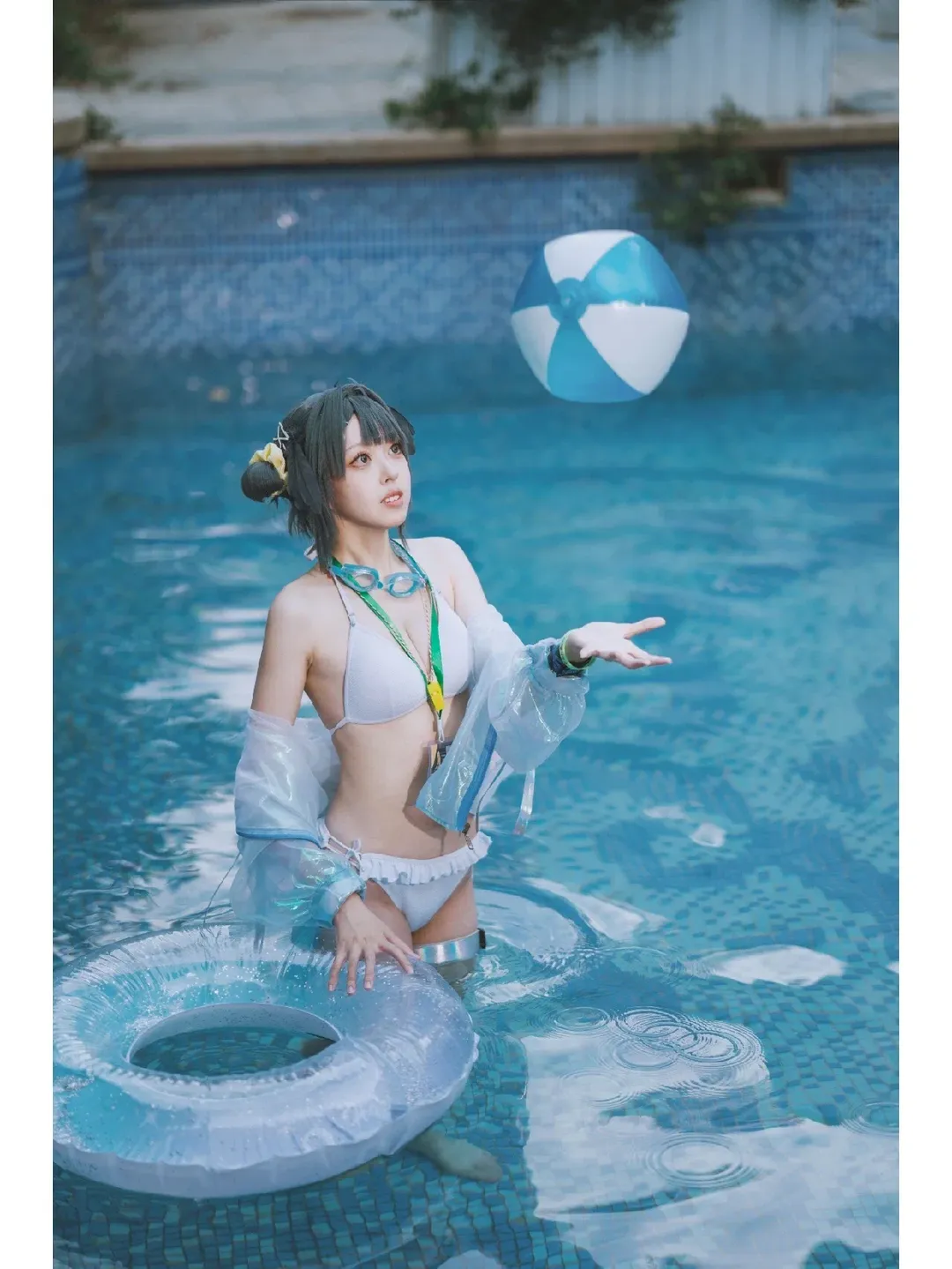 【羽毛笔cos】明日方舟夏卉系列泳装拍摄记录 - 第 7 张