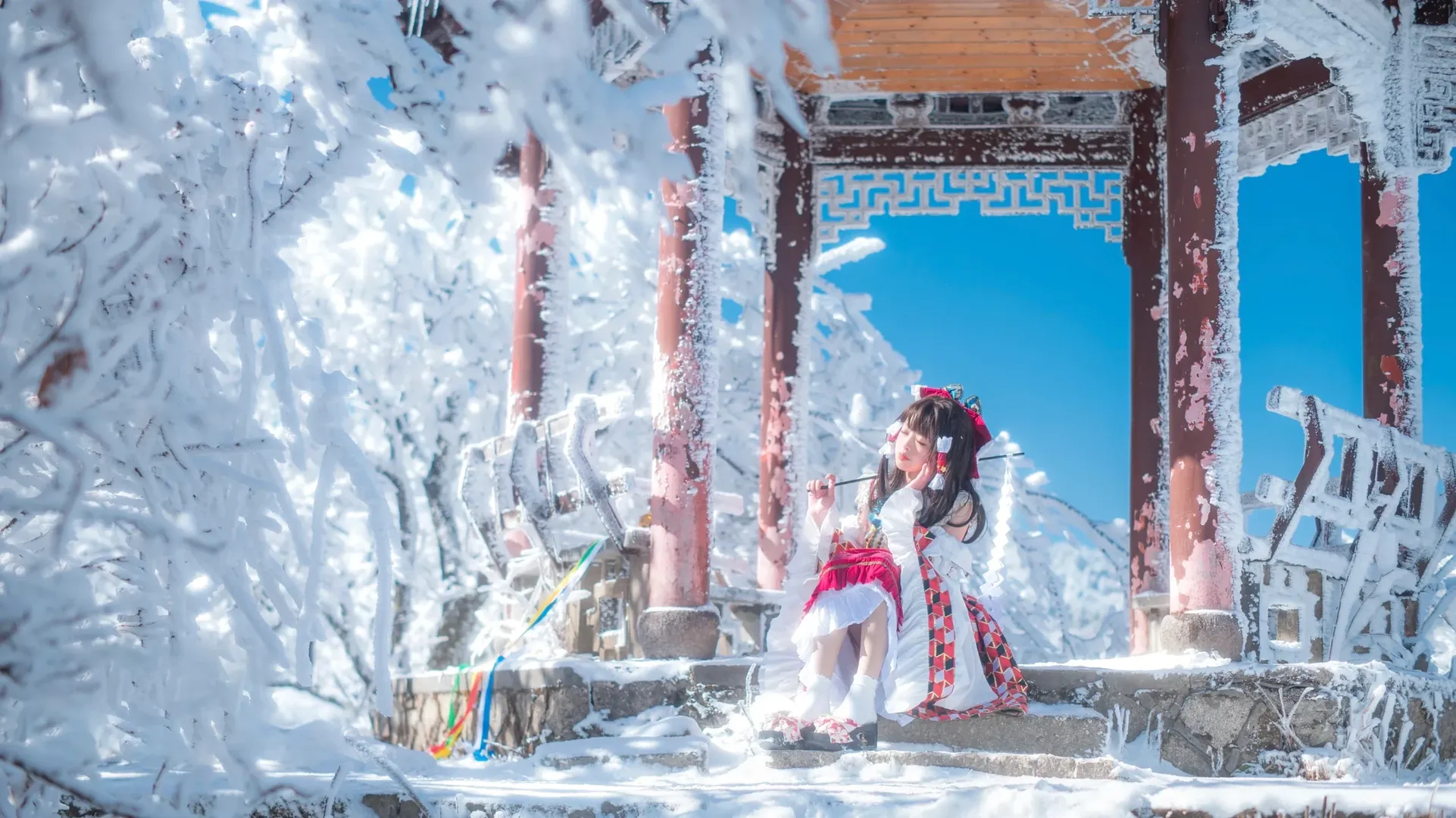 【博麗靈夢cos】東方Project城管雪山小憩的拍攝體驗 - 第 3 張