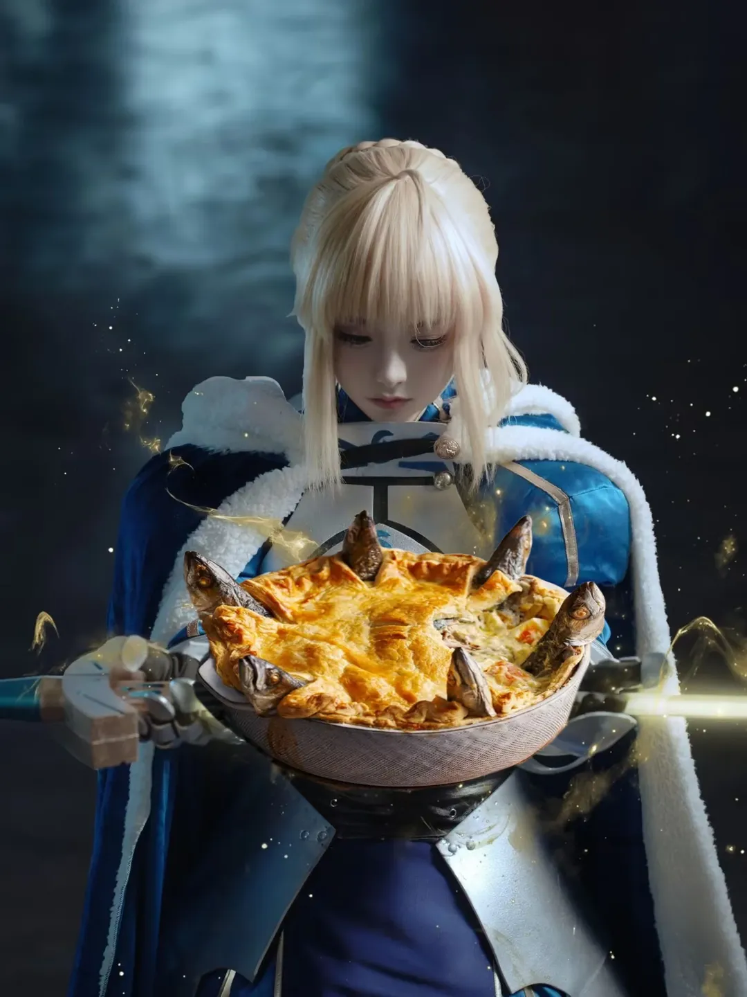 【Saber cos】FGO大不列顛乾飯王的仰望星空整活