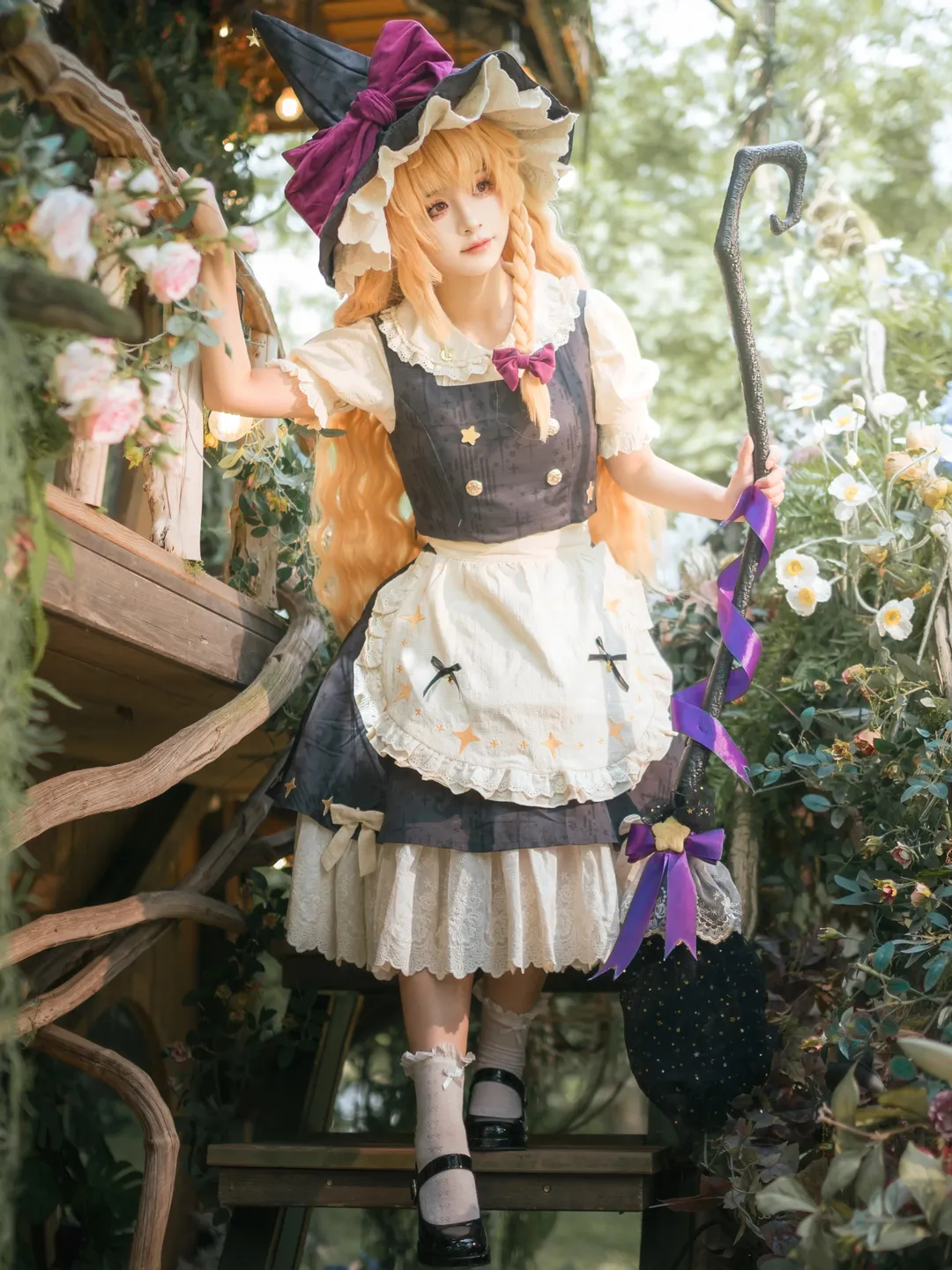 【雾雨魔理沙cos】东方project魔法使在森林中的实体化 - 第 3 张