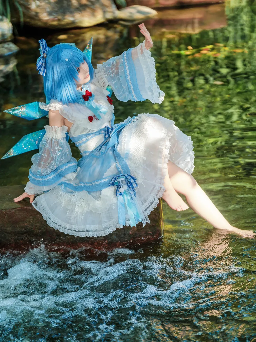 【琪露诺cos】东方project的冰雪妖精，在溪流边的夏日清凉