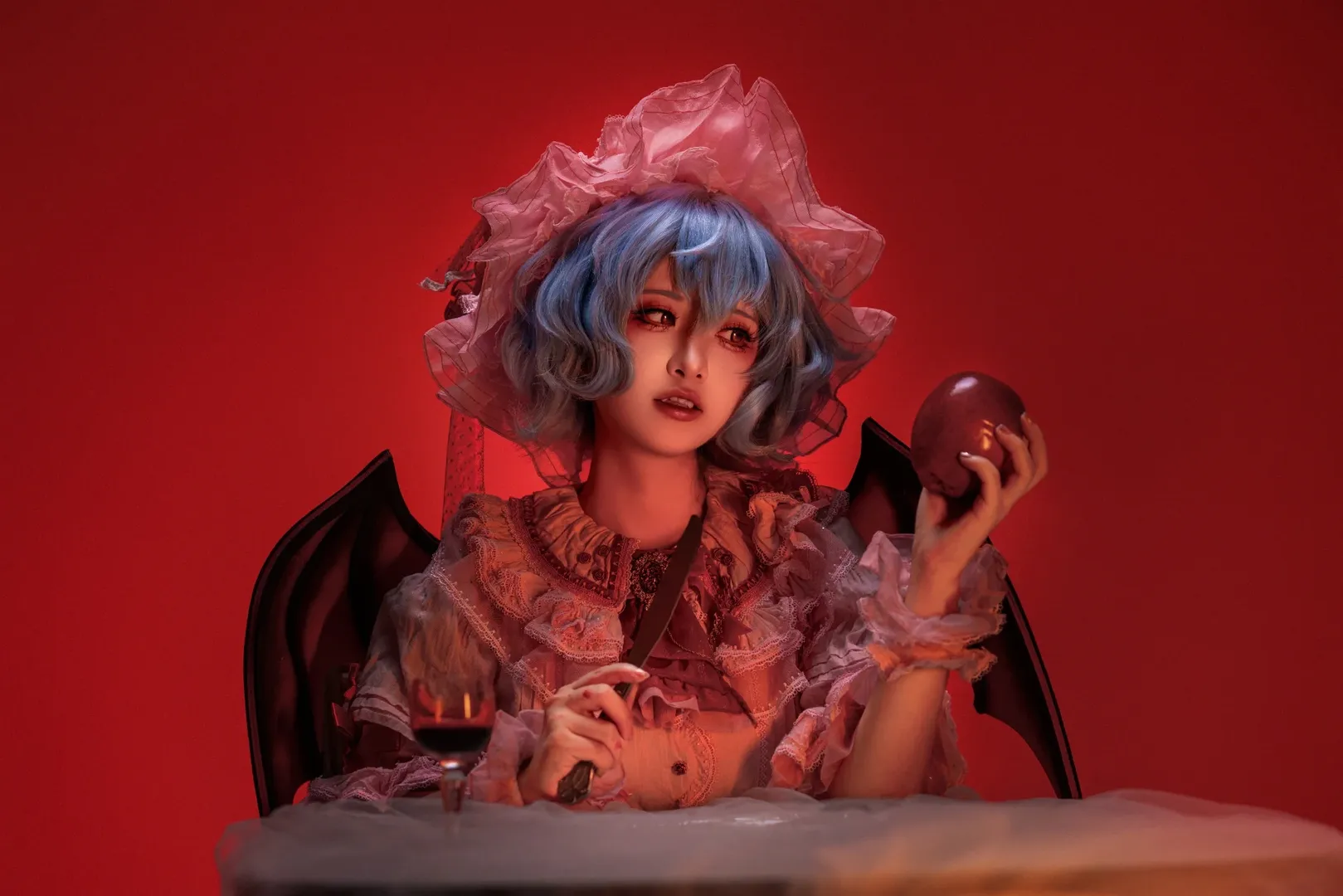 【蕾米莉亚斯卡雷特cos】东方Project红魔馆的暗黑晚宴与慵懒时刻 - 第 3 张
