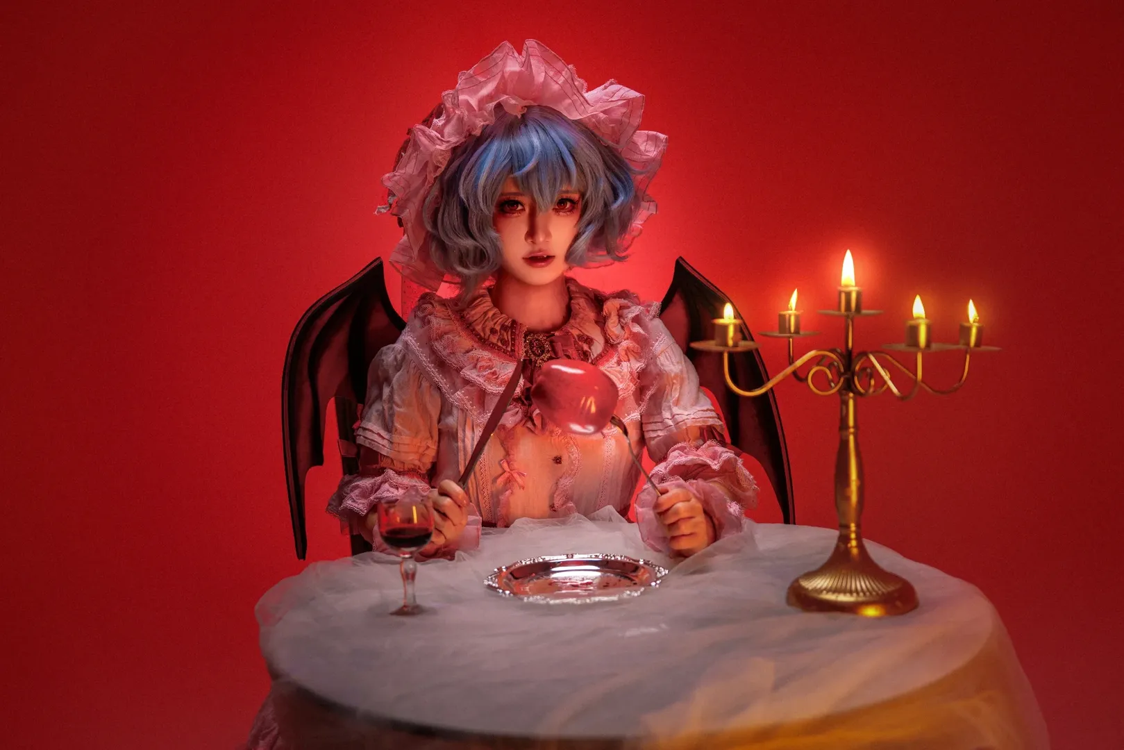 【蕾米莉亚斯卡雷特cos】东方Project红魔馆的暗黑晚宴与慵懒时刻 - 第 5 张