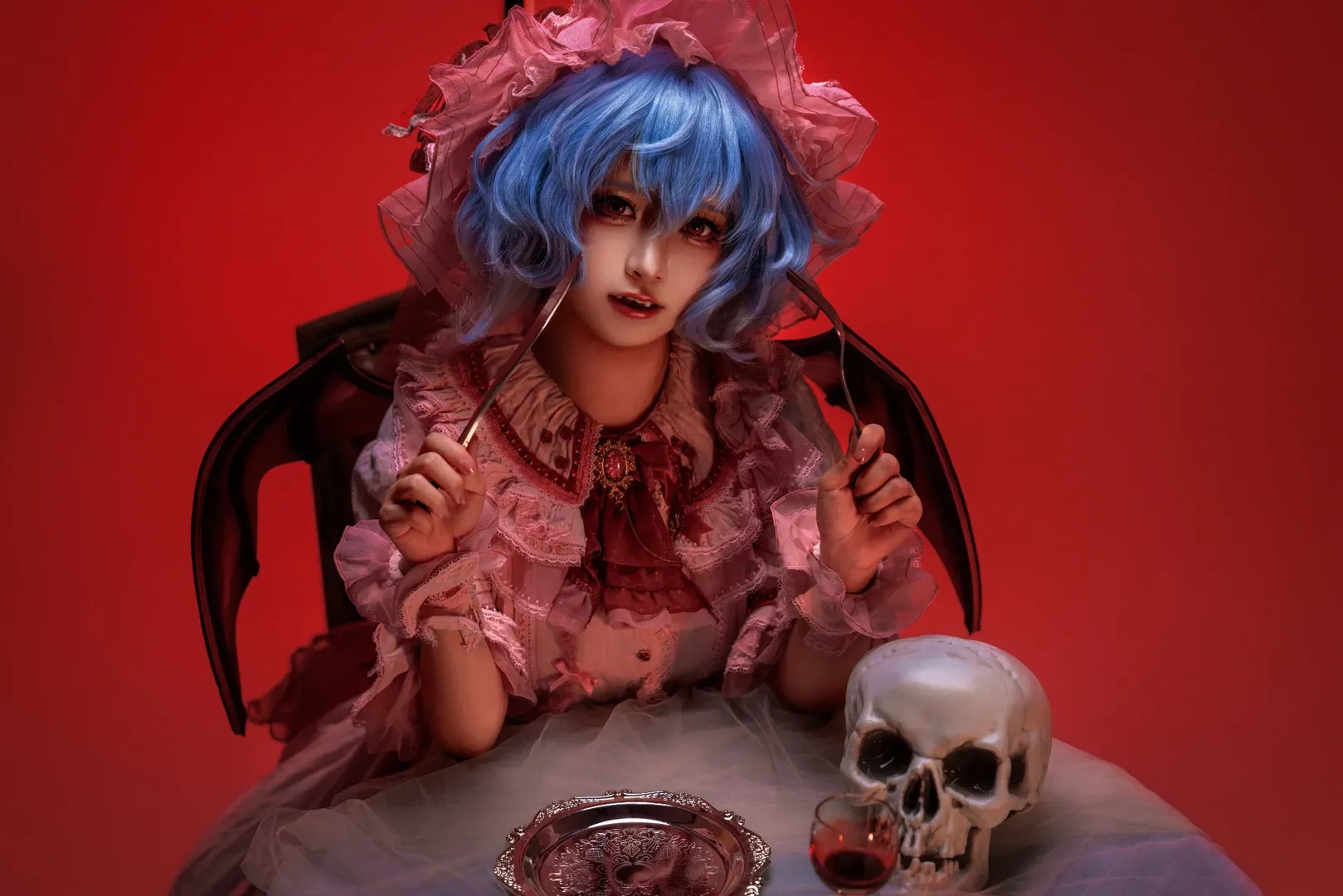 【蕾米莉亚斯卡雷特cos】东方Project红魔馆的暗黑晚宴与慵懒时刻 - 第 6 张