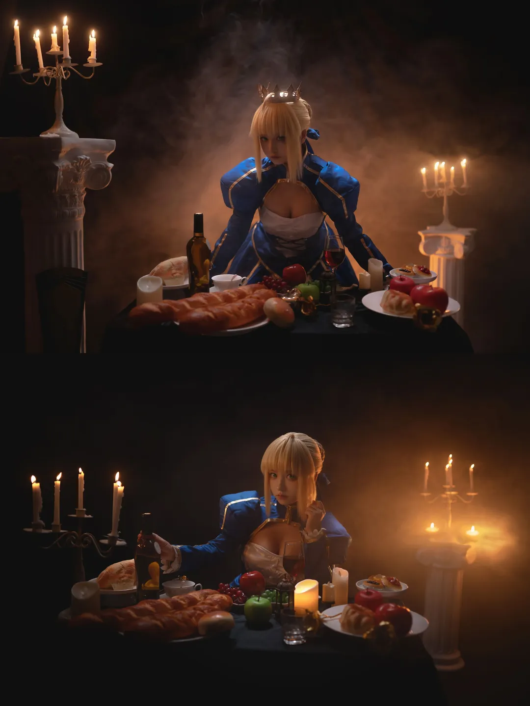 【Saber cos】Fate世界里暗色烛光下的骑士王宴会 - 第 1 张
