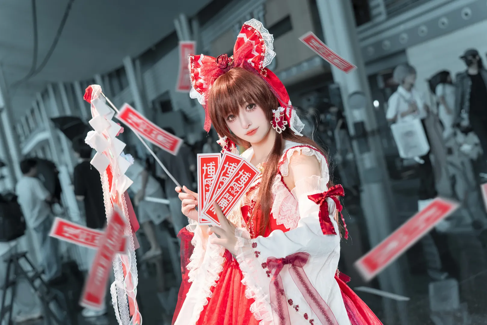 【博丽灵梦cos】红白巫女的经典二设造型 - 第 3 张