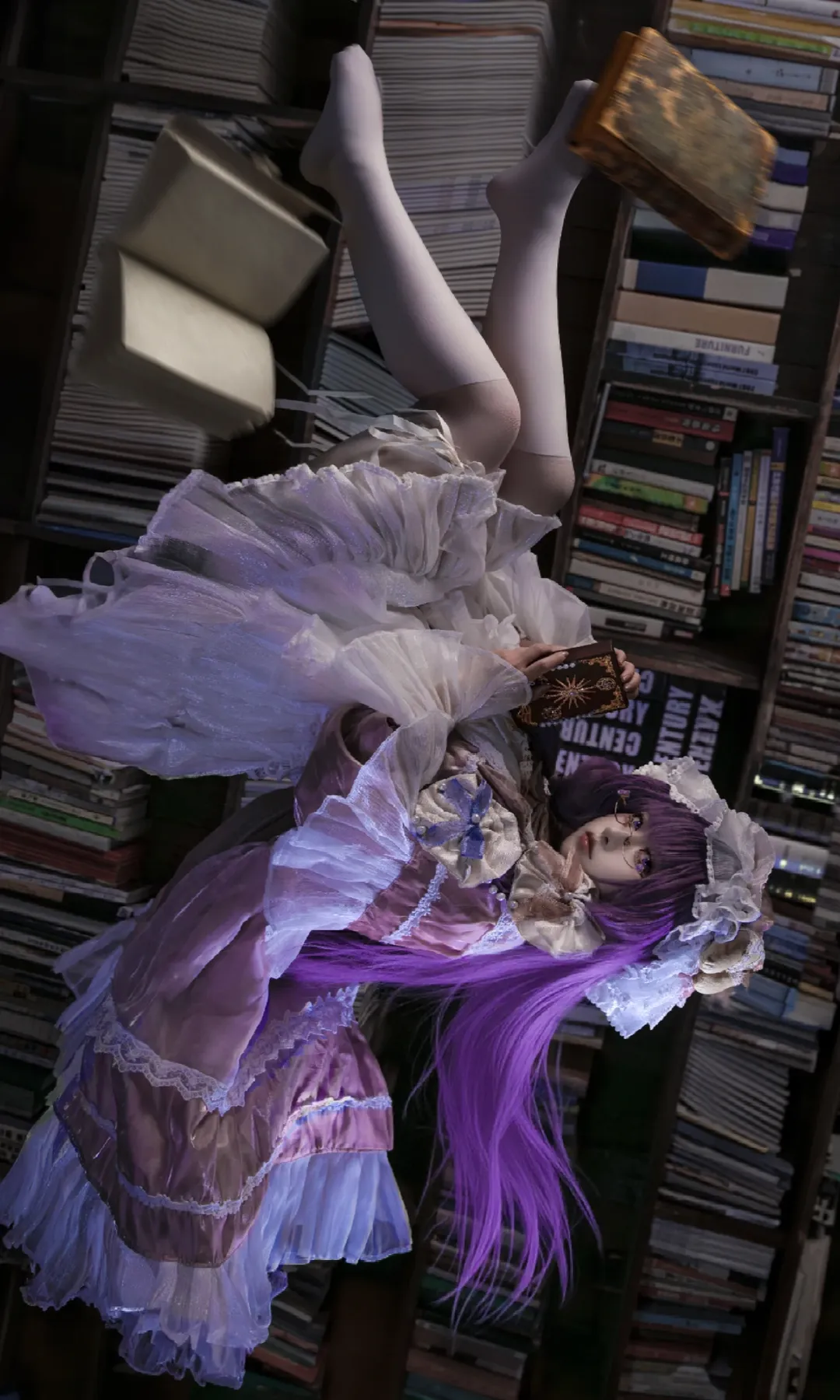 【帕秋莉诺蕾姬cos】东方Project里躲在书堆中的姆Q