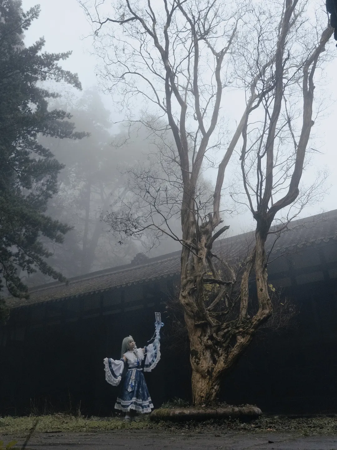 【东风谷早苗cos】奇迹之风，驱散晨雾里的庭院 - 第 1 张