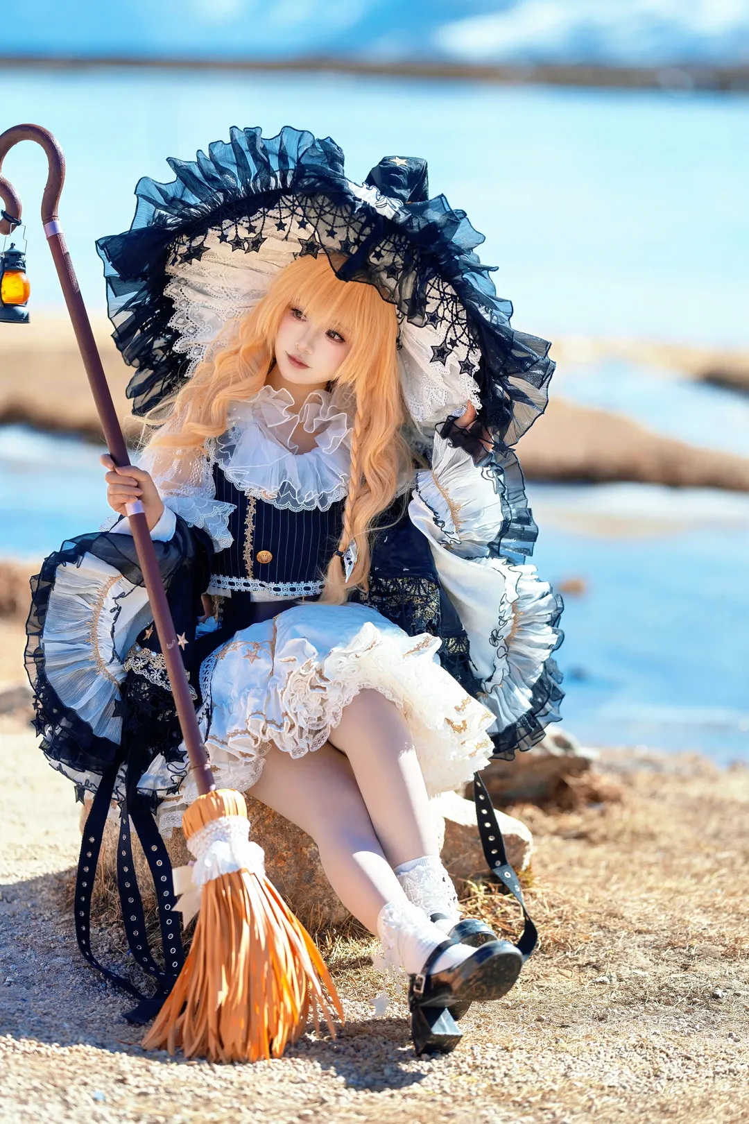 【雾雨魔理沙cos】雪原上的黑白魔法使