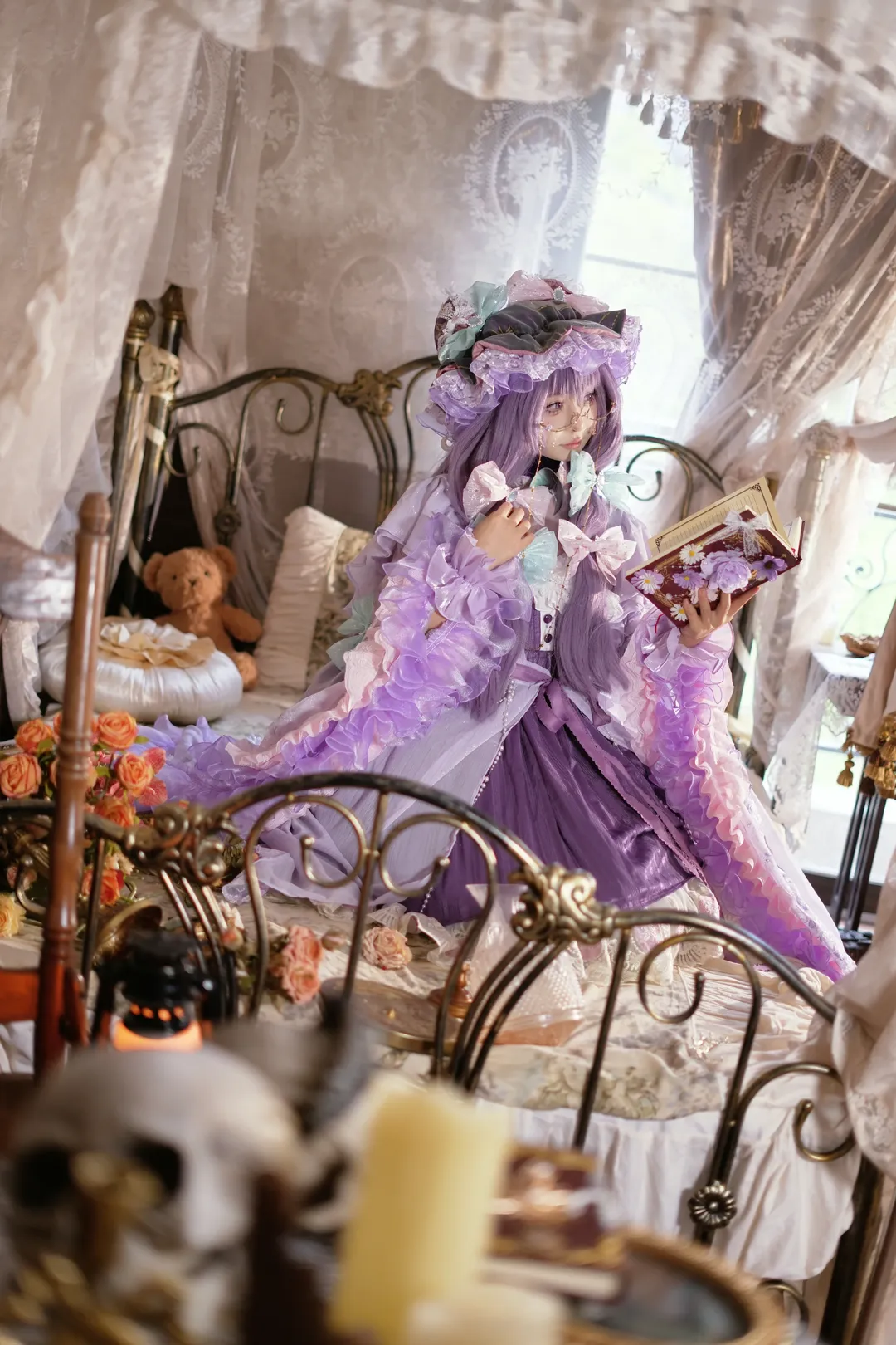 【帕秋莉·诺蕾姬cos】东方project的静谧阅读时光与紫韵洋装 - 第 1 张