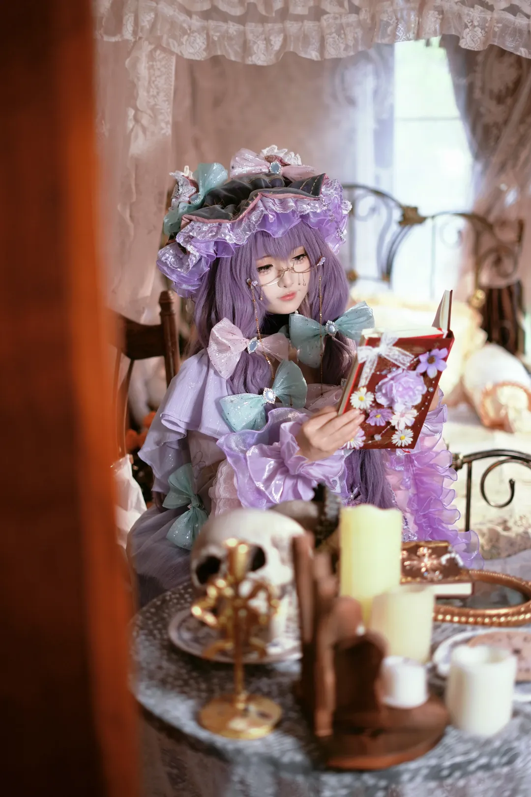 【帕秋莉·诺蕾姬cos】东方project的静谧阅读时光与紫韵洋装 - 第 3 张