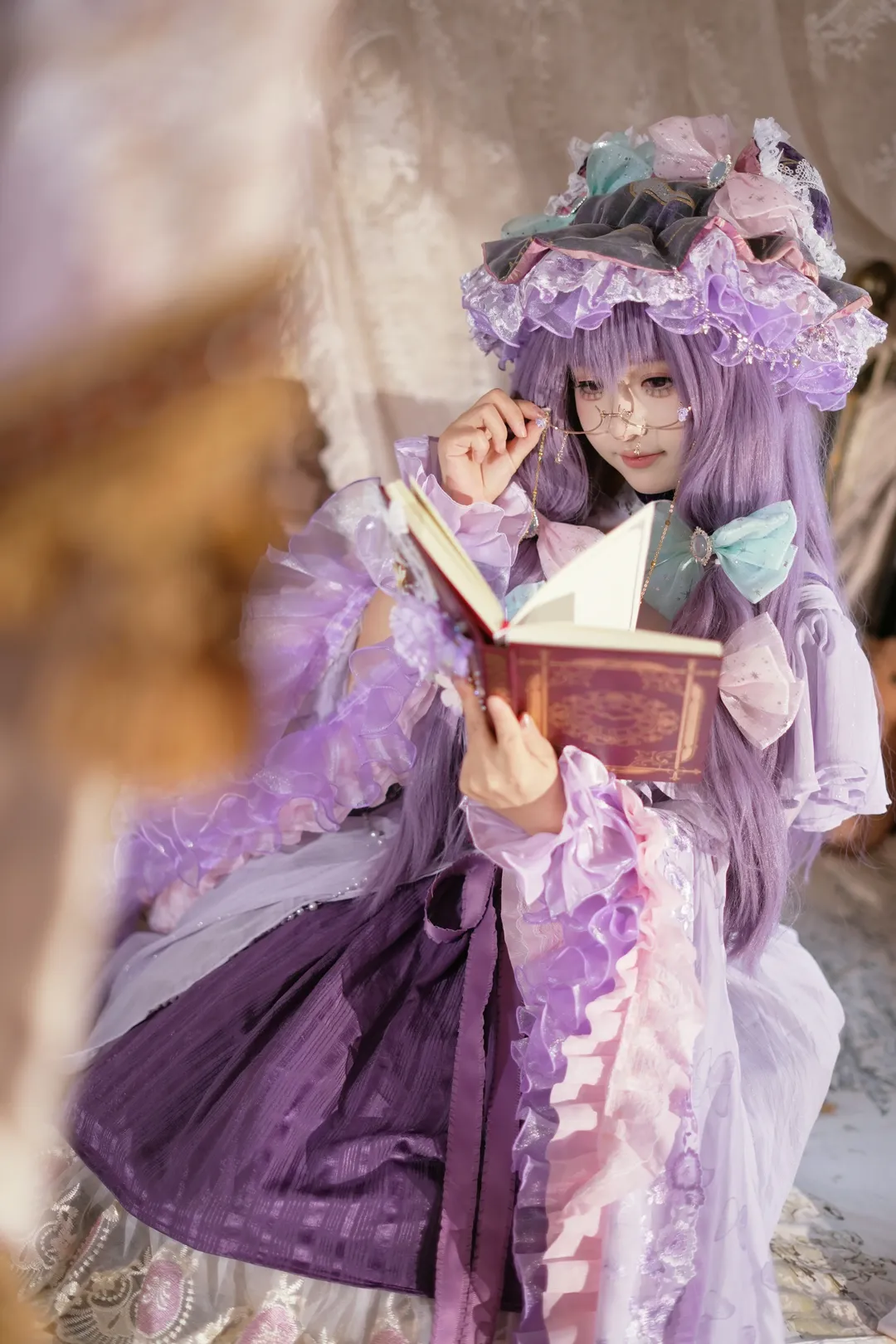 【帕秋莉·诺蕾姬cos】东方project的静谧阅读时光与紫韵洋装 - 第 4 张
