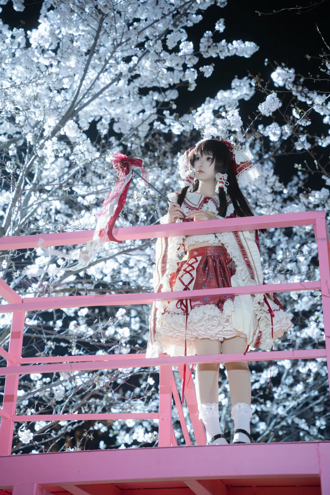 【博麗靈夢cos】夜櫻與幻想鄉的紅白巫女 - 第 7 張