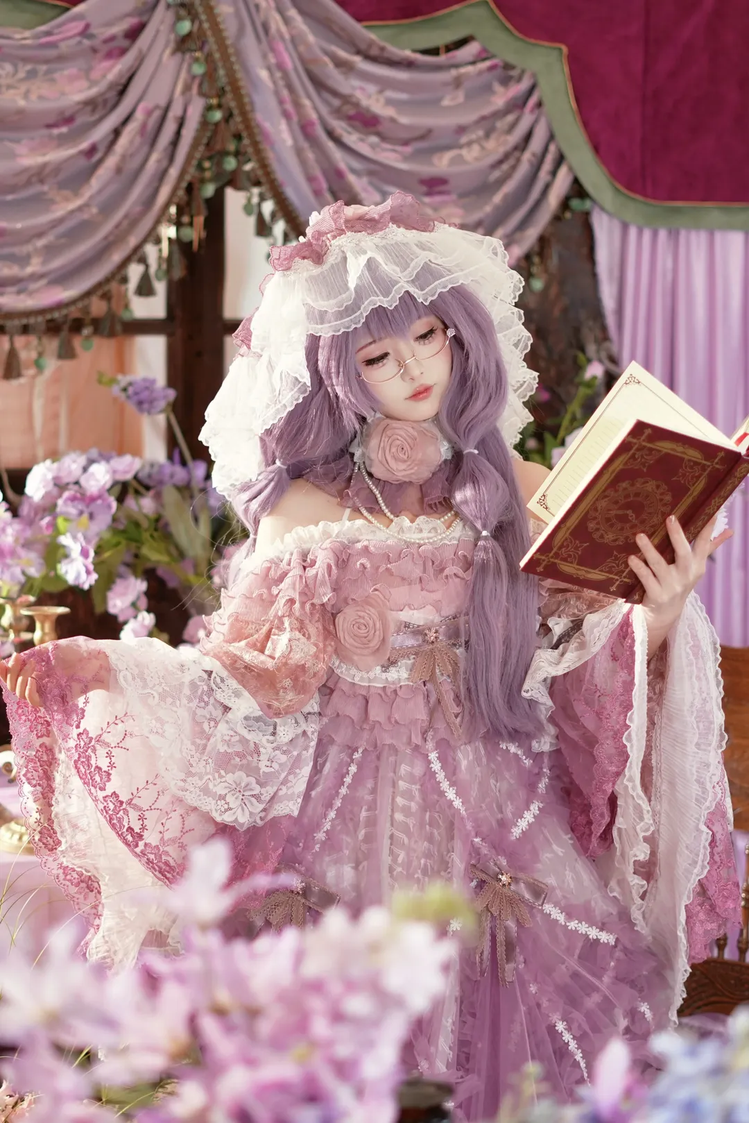 【帕秋莉·诺蕾姬cos】藏在花房里的魔女与东方Project的静谧午后 - 第 1 张