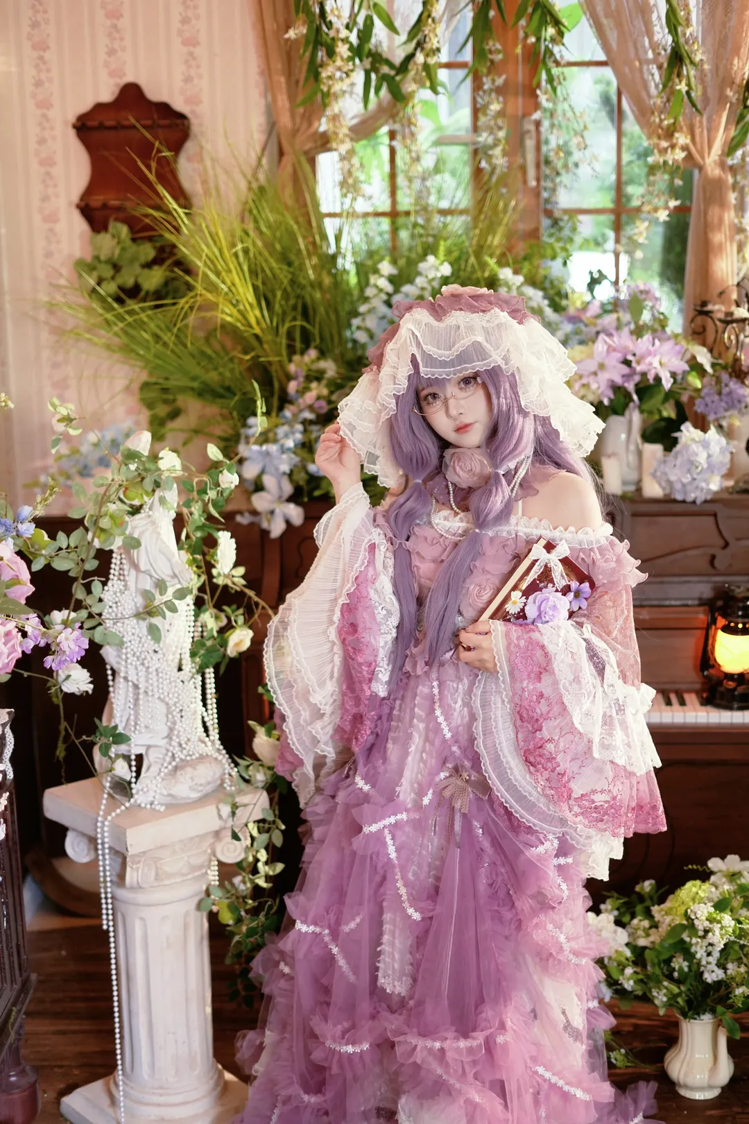 【帕秋莉·诺蕾姬cos】藏在花房里的魔女与东方Project的静谧午后 - 第 3 张