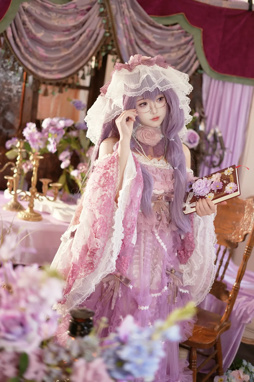 【帕秋莉·诺蕾姬cos】藏在花房里的魔女与东方Project的静谧午后 - 第 4 张