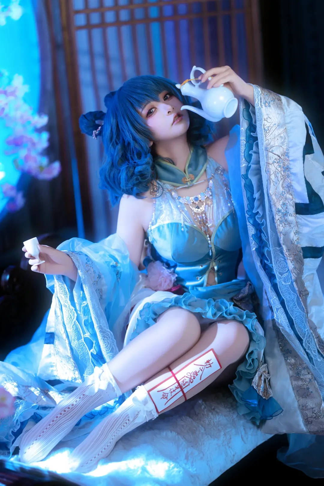 【霍青娥cos】东方project的幽蓝狐仙与符咒