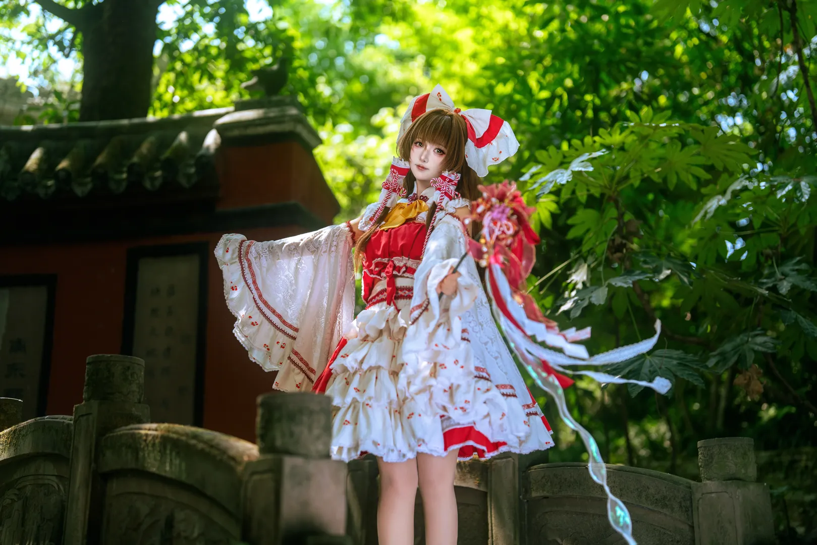 【博麗靈夢cos】東方project中的紅白巫女裝束展示 - 第 2 張