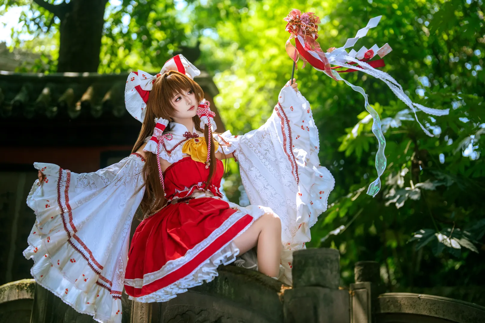【博麗靈夢cos】東方project中的紅白巫女裝束展示 - 第 4 張