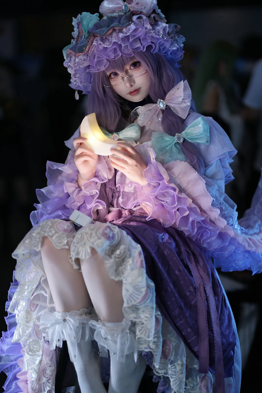 【帕秋莉cos】东方Project魔法图书馆的静谧月色