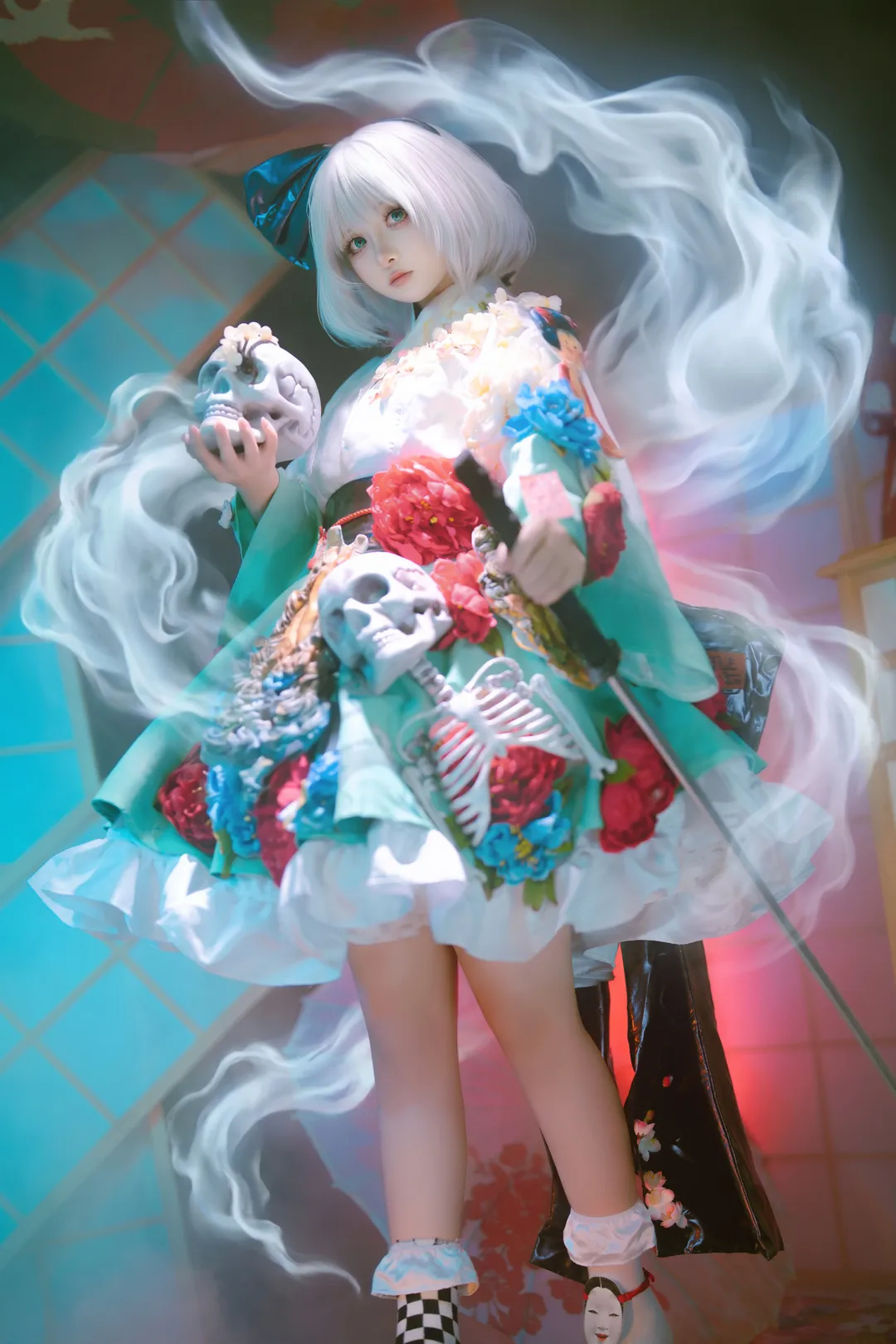 【魂魄妖梦cos】半人半灵，幽冥之中的庭师剑影 - 第 1 张
