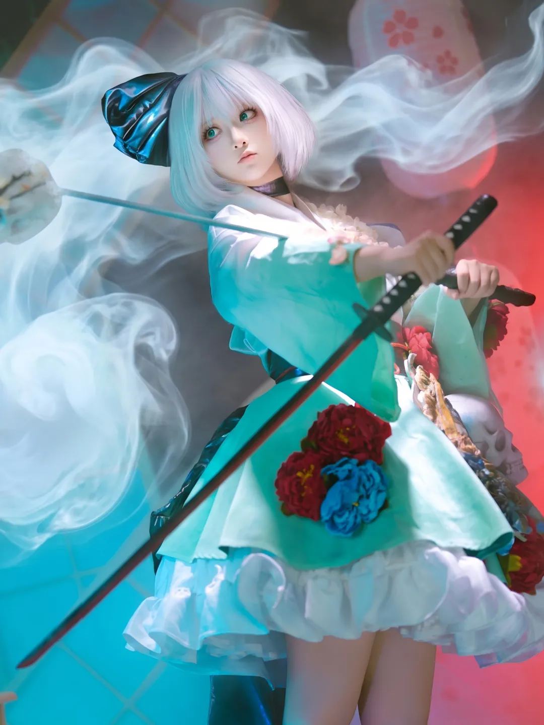 【魂魄妖梦cos】半人半灵，幽冥之中的庭师剑影 - 第 4 张