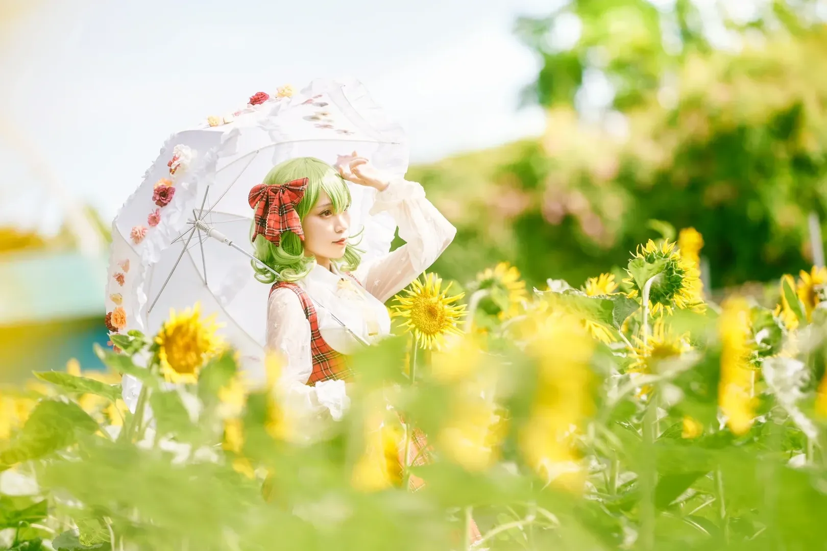 【风见幽香cos】东方project的夏日花之主人，漫步在向日葵花海 - 第 1 张
