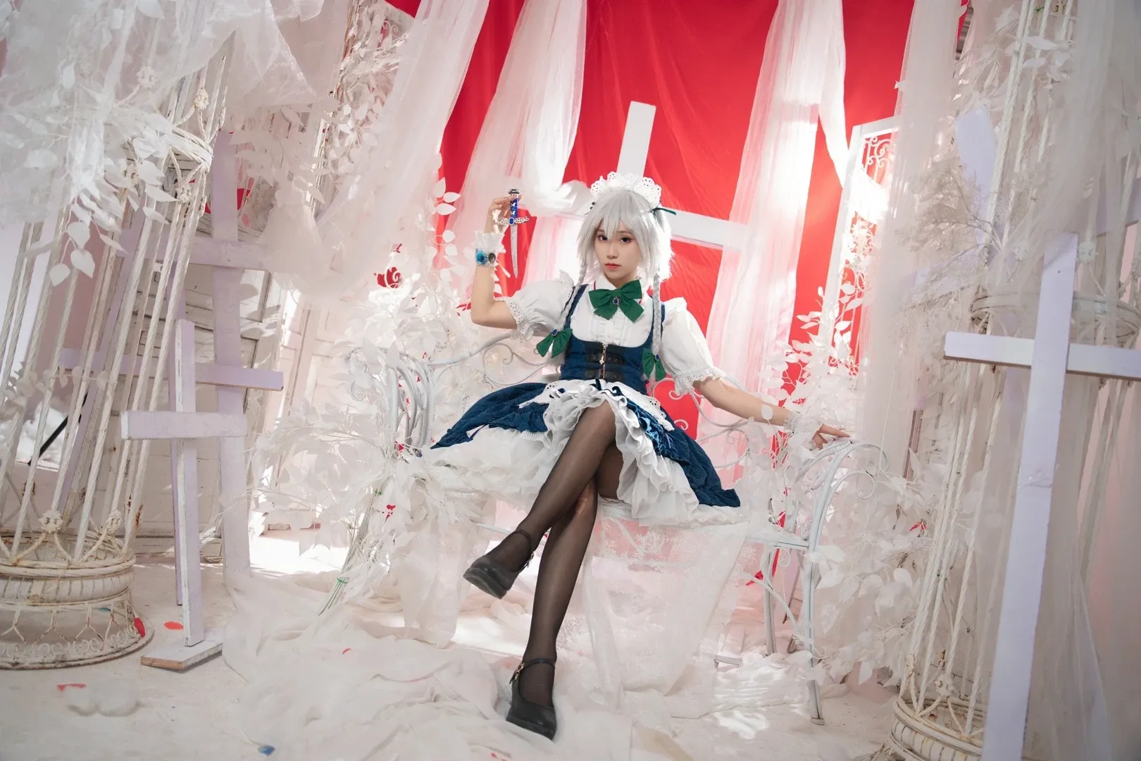 【十六夜咲夜cos】东方project红魔馆的完美女仆长