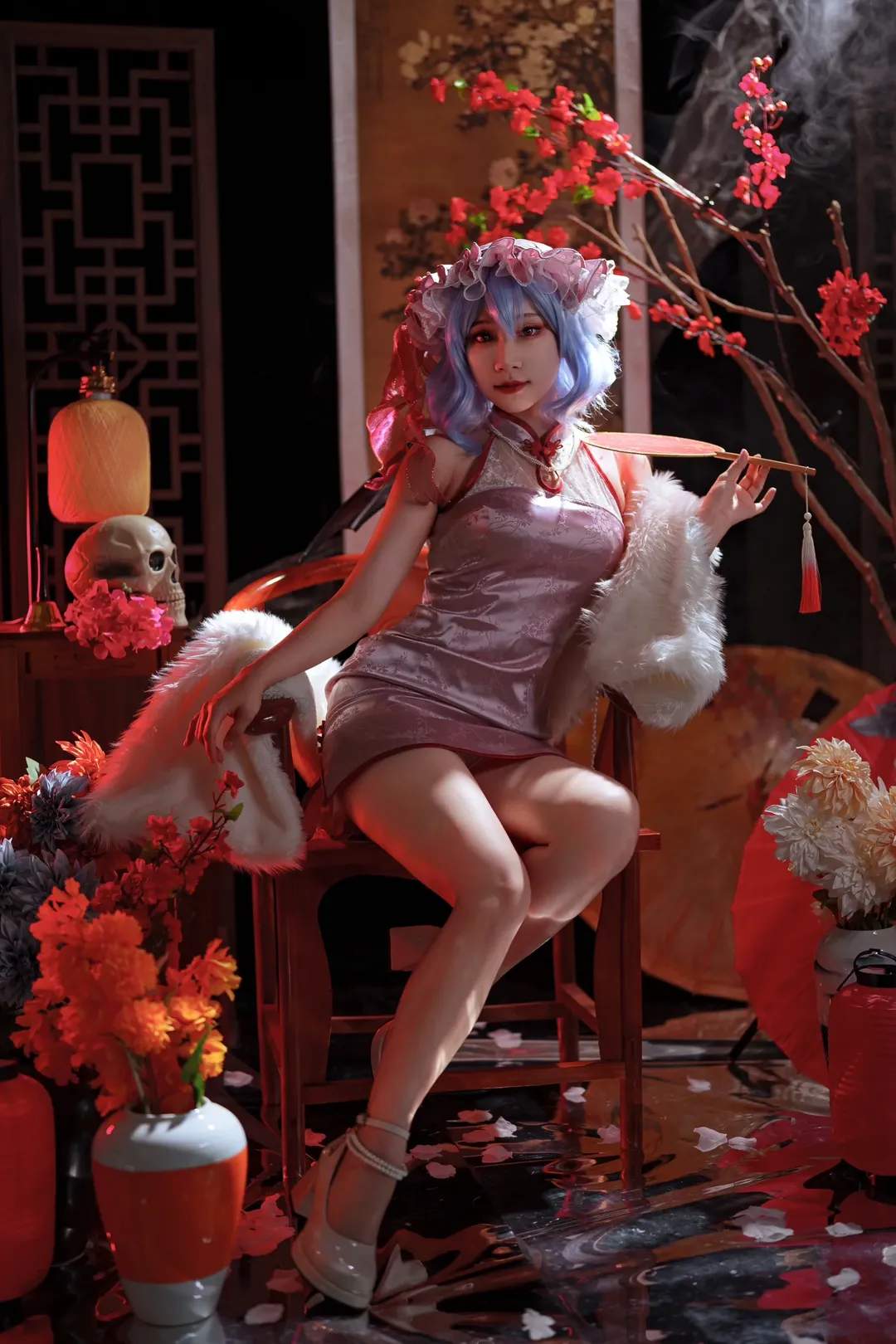 【蕾米莉亚斯卡雷特cos】给大小姐换上中式旗袍的暗黑幻想尝试 - 第 1 张