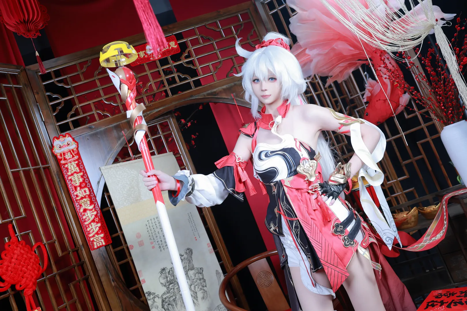 【琪亚娜cos】崩坏3炽愿吉星，红红火火迎新春 - 第 2 张