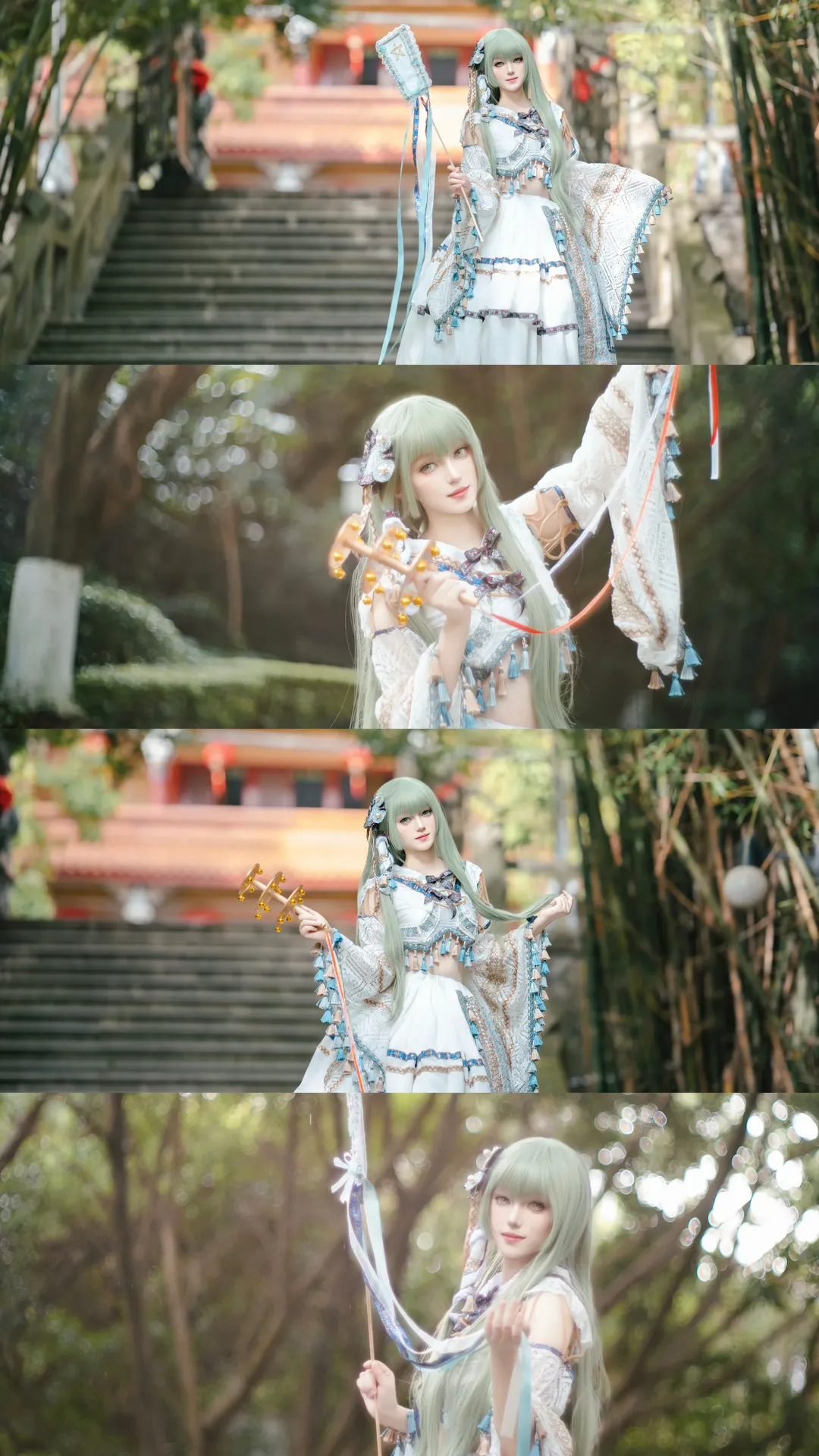 【东风谷早苗cos】东方project风祝装束竹林出片 - 第 1 张