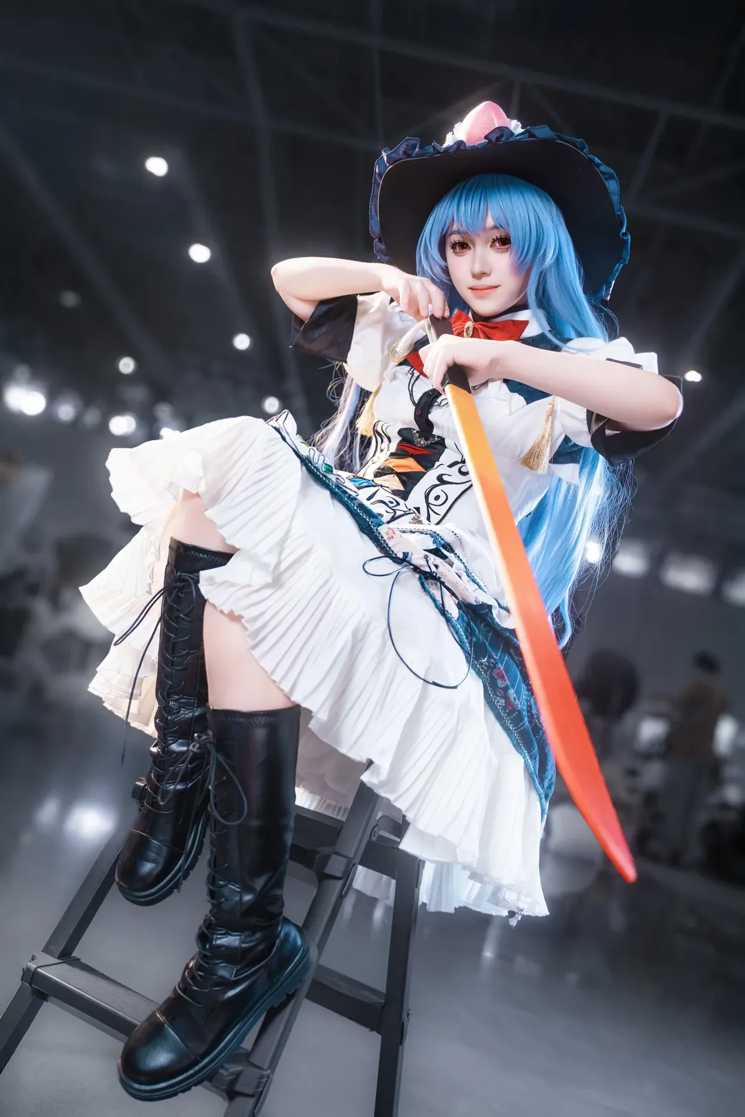 【比那名居天子cos】东方project中的有顶天人，展现优雅与傲娇 - 第 1 张
