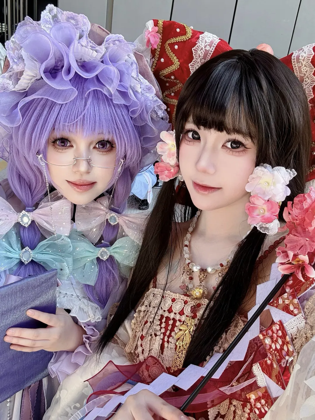 【博丽灵梦帕秋莉cos】东方Project漫展双人合照记录
