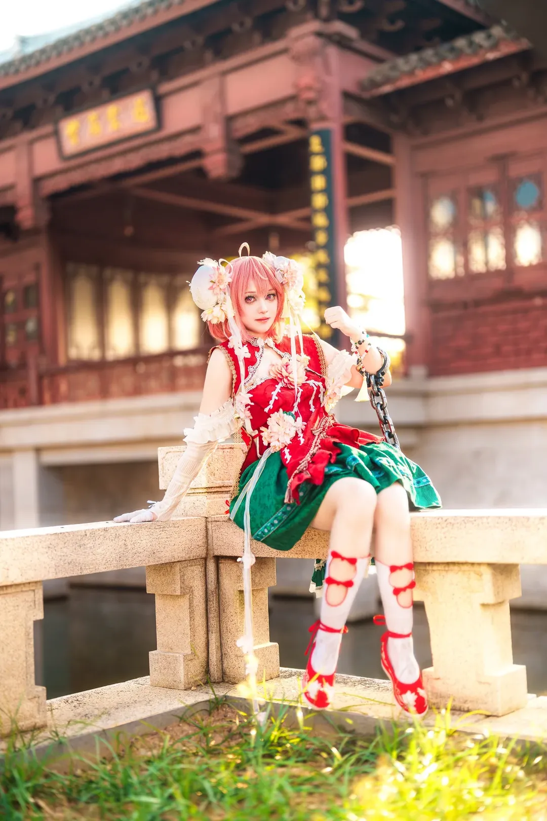 【茨木華扇 コスプレ】『東方Project』の華扇、赤緑のコントラストと鉄鎖の絶妙な調和 - 6 枚目
