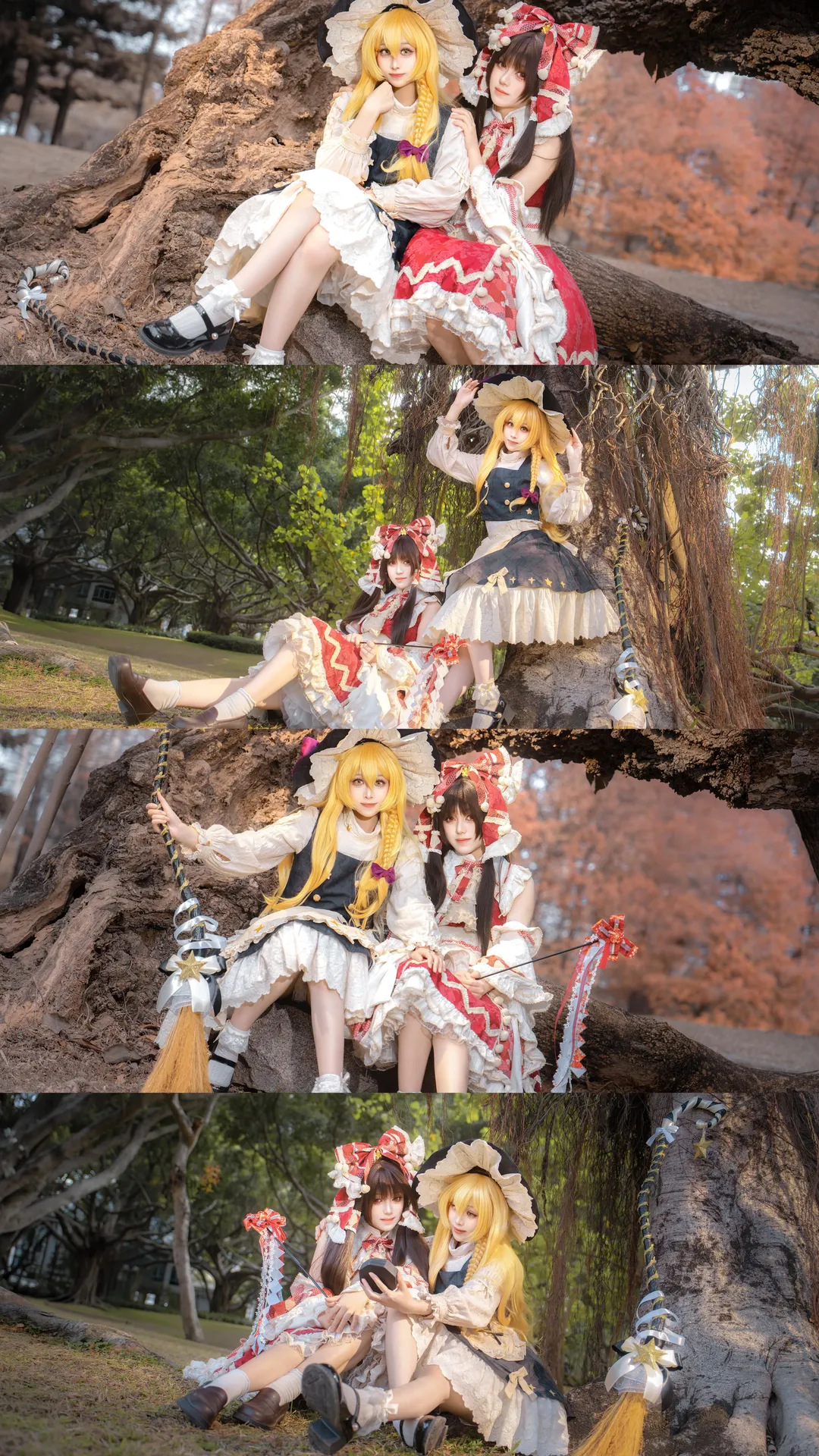 【博丽灵梦cos】与魔理沙的东方project林间午后 - 第 1 张