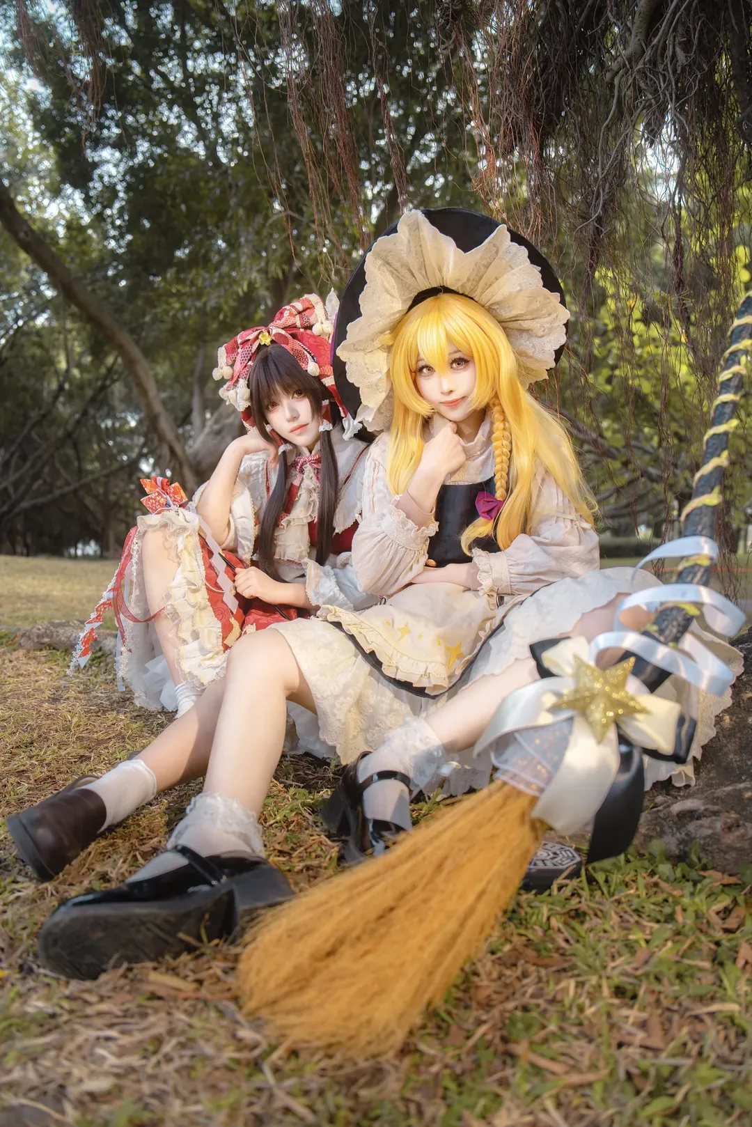【博丽灵梦cos】与魔理沙的东方project林间午后 - 第 4 张