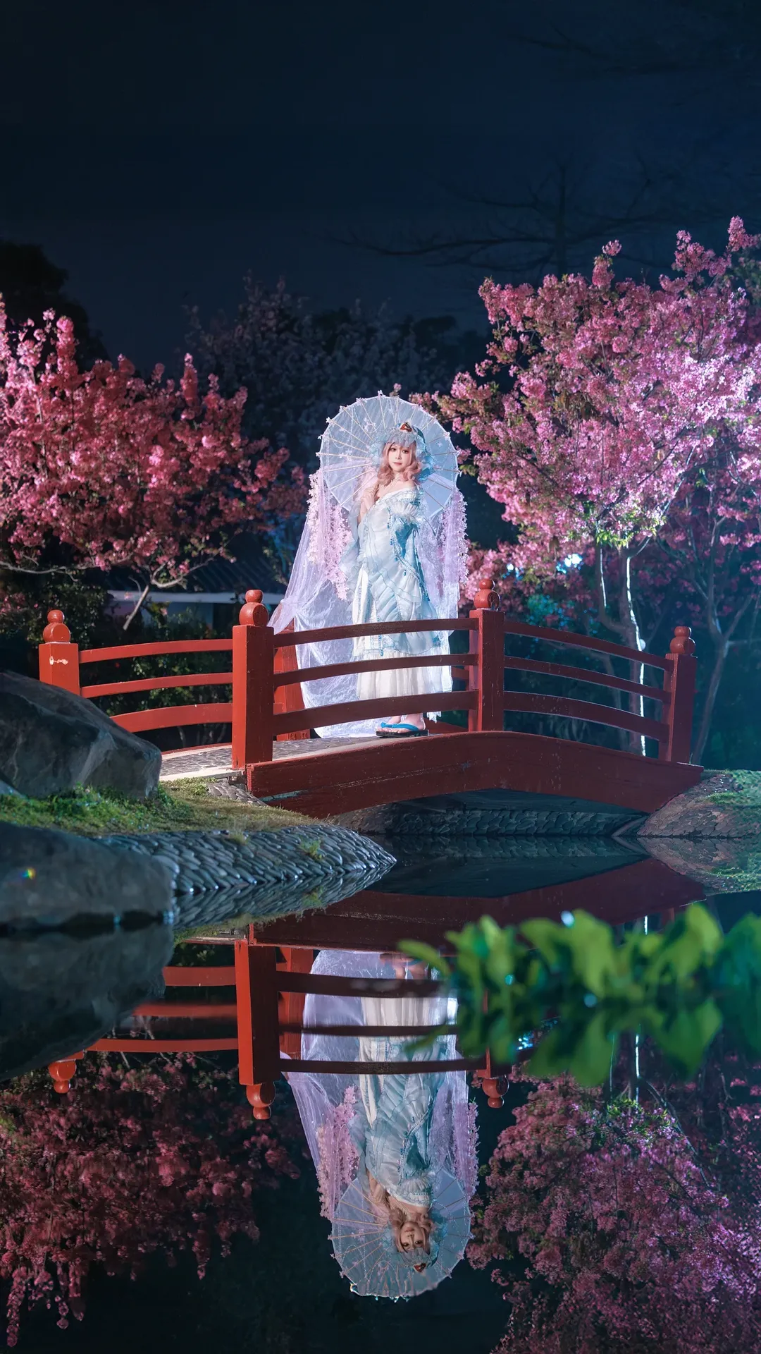 【西行寺幽幽子cos】东方project夜樱小红桥拍摄心得 - 第 1 张