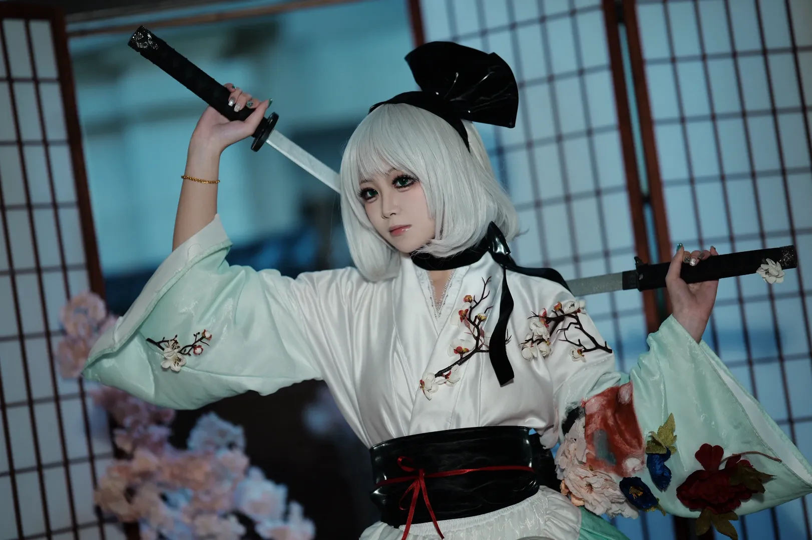 【魂魄妖梦cos】东方project中双刀流与和服的一瞬 - 第 3 张