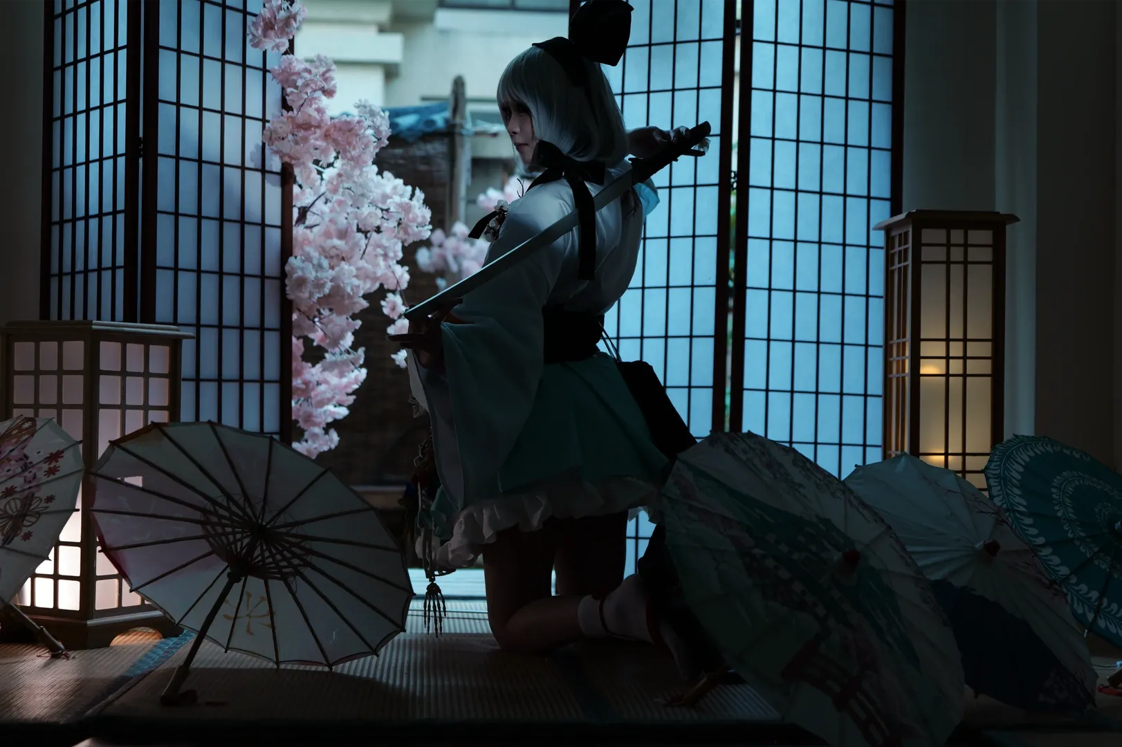 【魂魄妖梦cos】东方project中双刀流与和服的一瞬