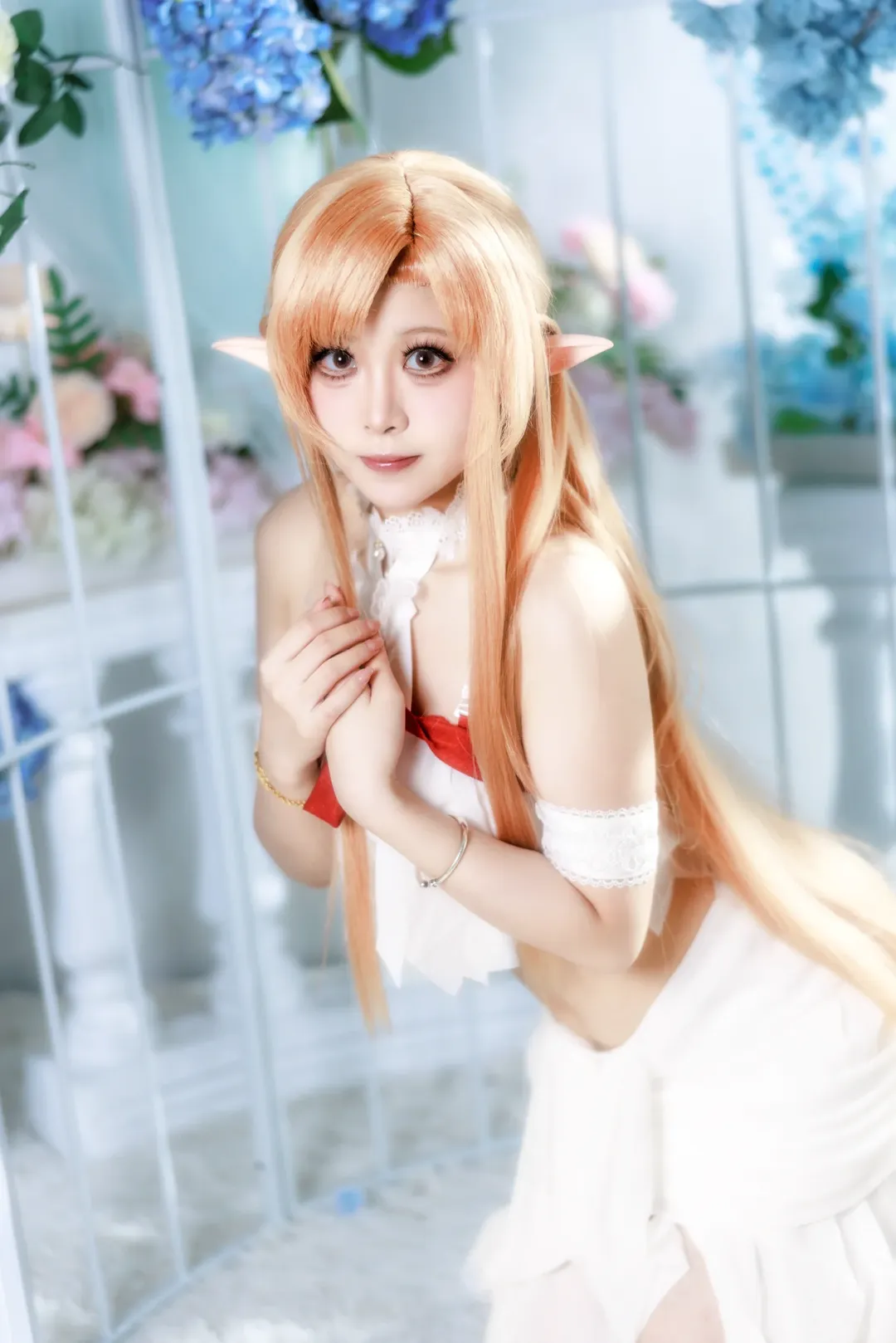 【亞絲娜cos】刀劍神域的籠中精靈，白裙紅緞的夢幻時刻 - 第 6 張