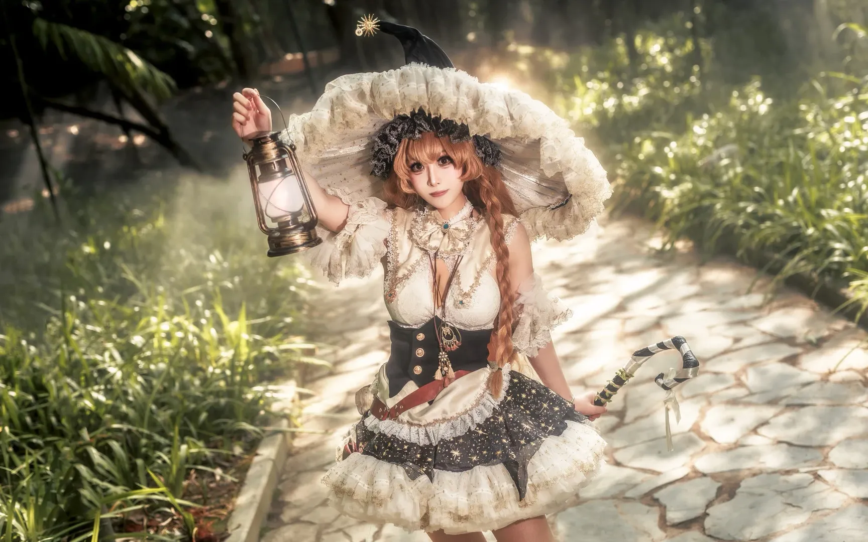 【雾雨魔理沙cos】东方project森林外景，重温提灯与扫帚的冒险