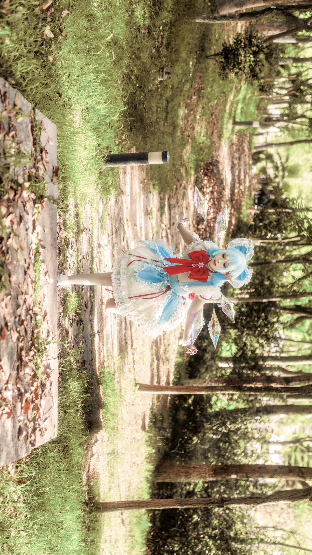 【琪露诺cos】⑨月⑨日，东方Project的夏日森林随拍 - 第 1 张