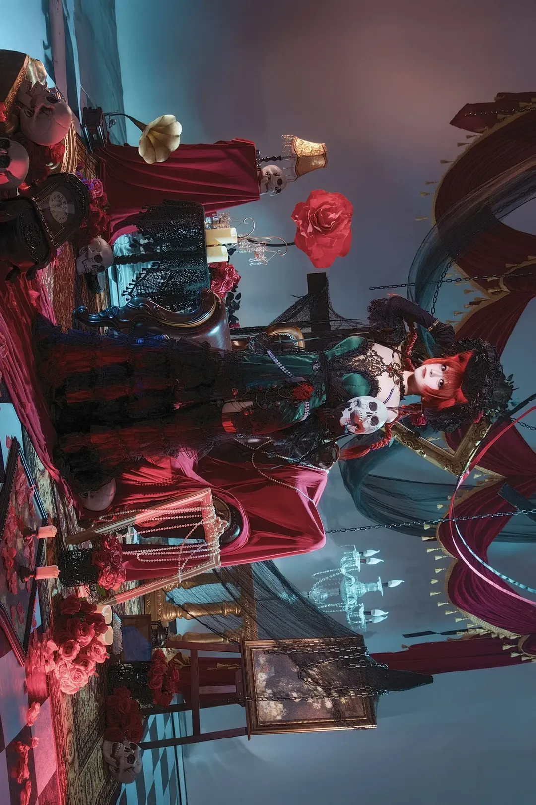 【火焰貓燐cos】東方project中的暗黑哥特風，骷髏與玫瑰的華麗碰撞 - 第 2 張