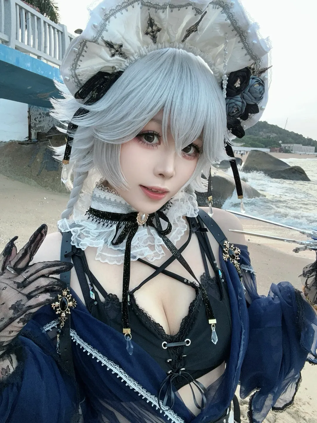 【十六夜咲夜cos】夏夜的海边，秋日里的第一份浪漫写真