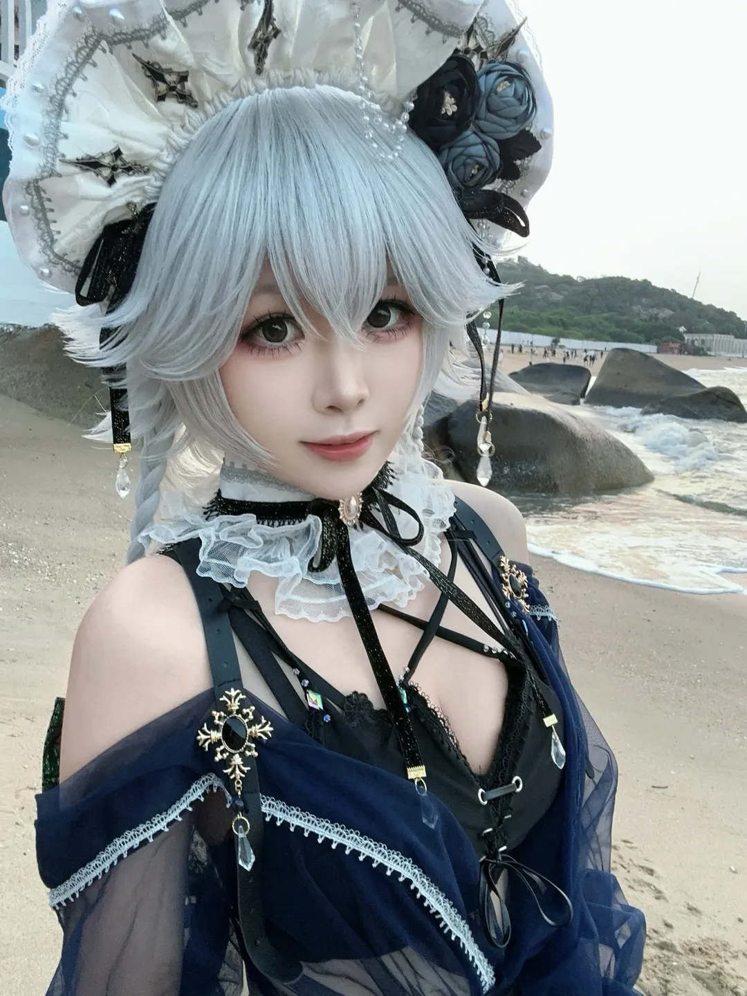 【十六夜咲夜cos】夏夜的海边，秋日里的第一份浪漫写真 - 第 4 张