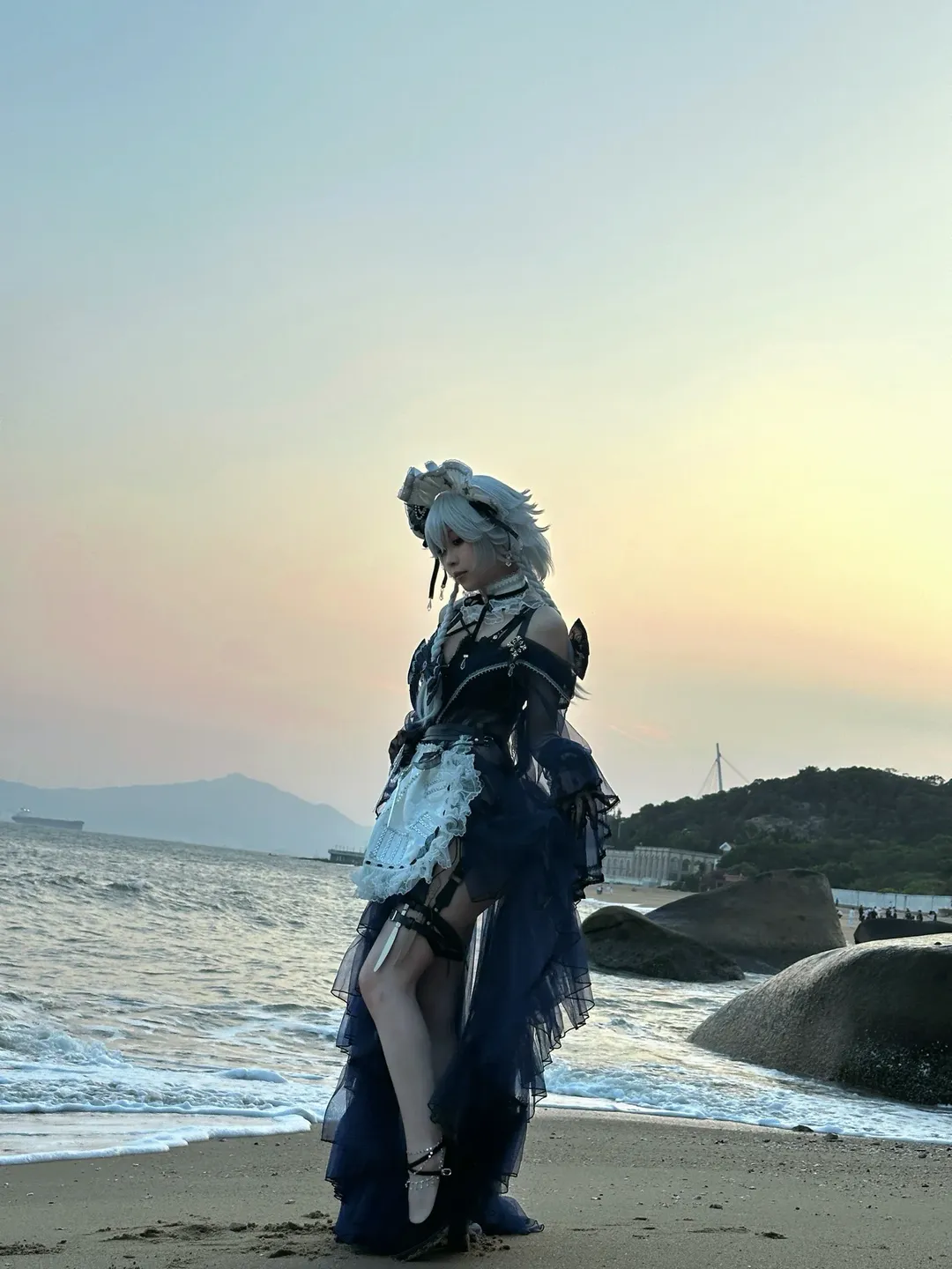 【十六夜咲夜cos】夏夜的海边，秋日里的第一份浪漫写真 - 第 5 张